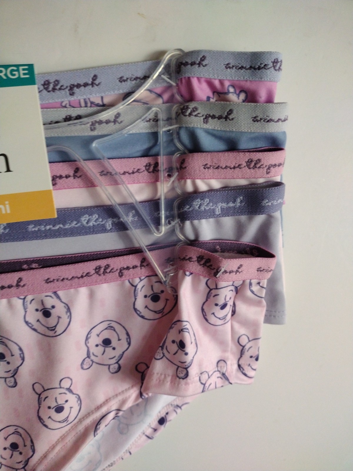 DISNEY XL JUNIOR Vintage Winnie The Pooh Adult Cotton 5 Bikini Panties NWT
