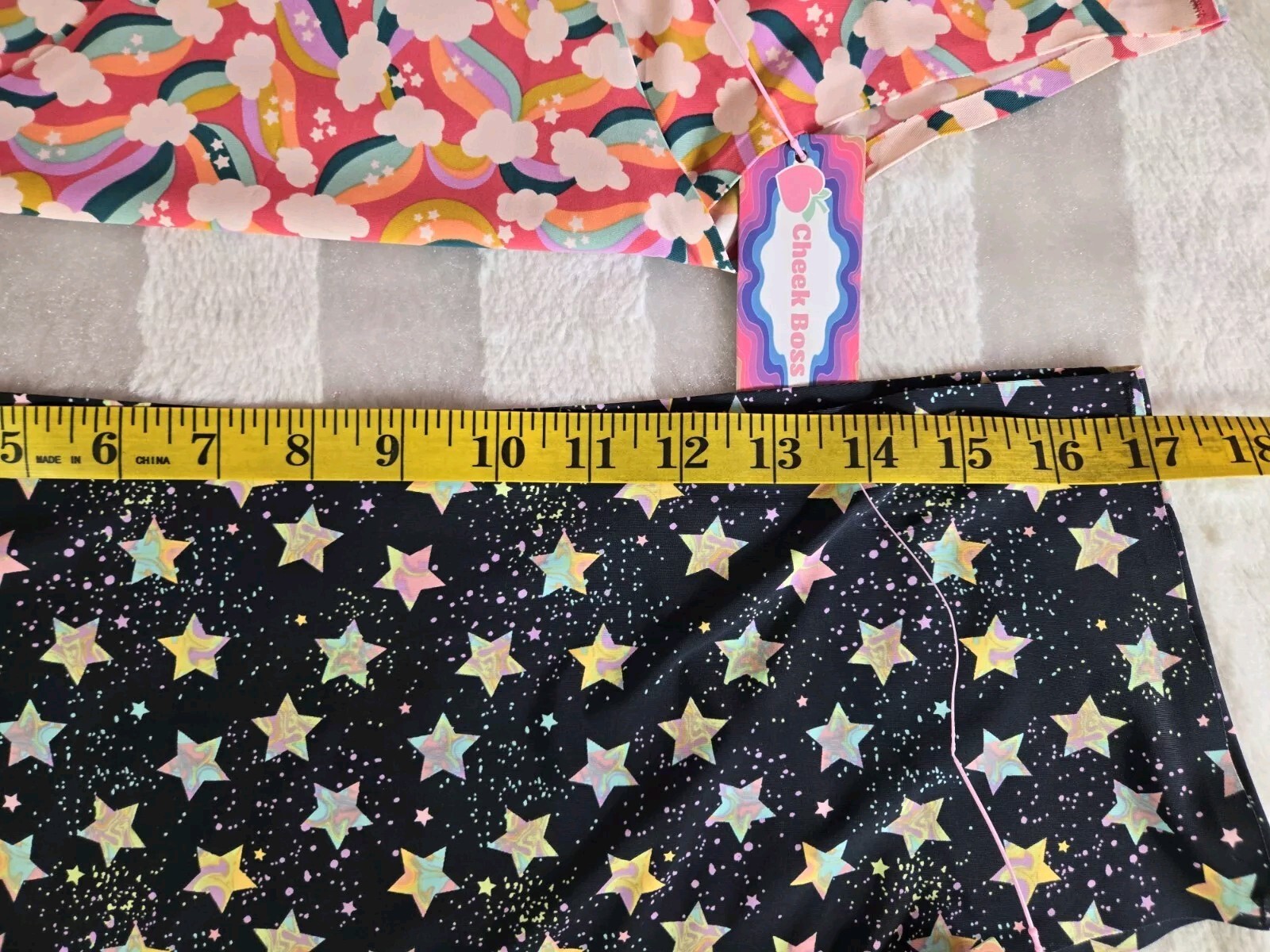 Lot of 2 Cheek Boss Cheeky Briefs 3XL Black Stars Pink Rainbow Panties NWT