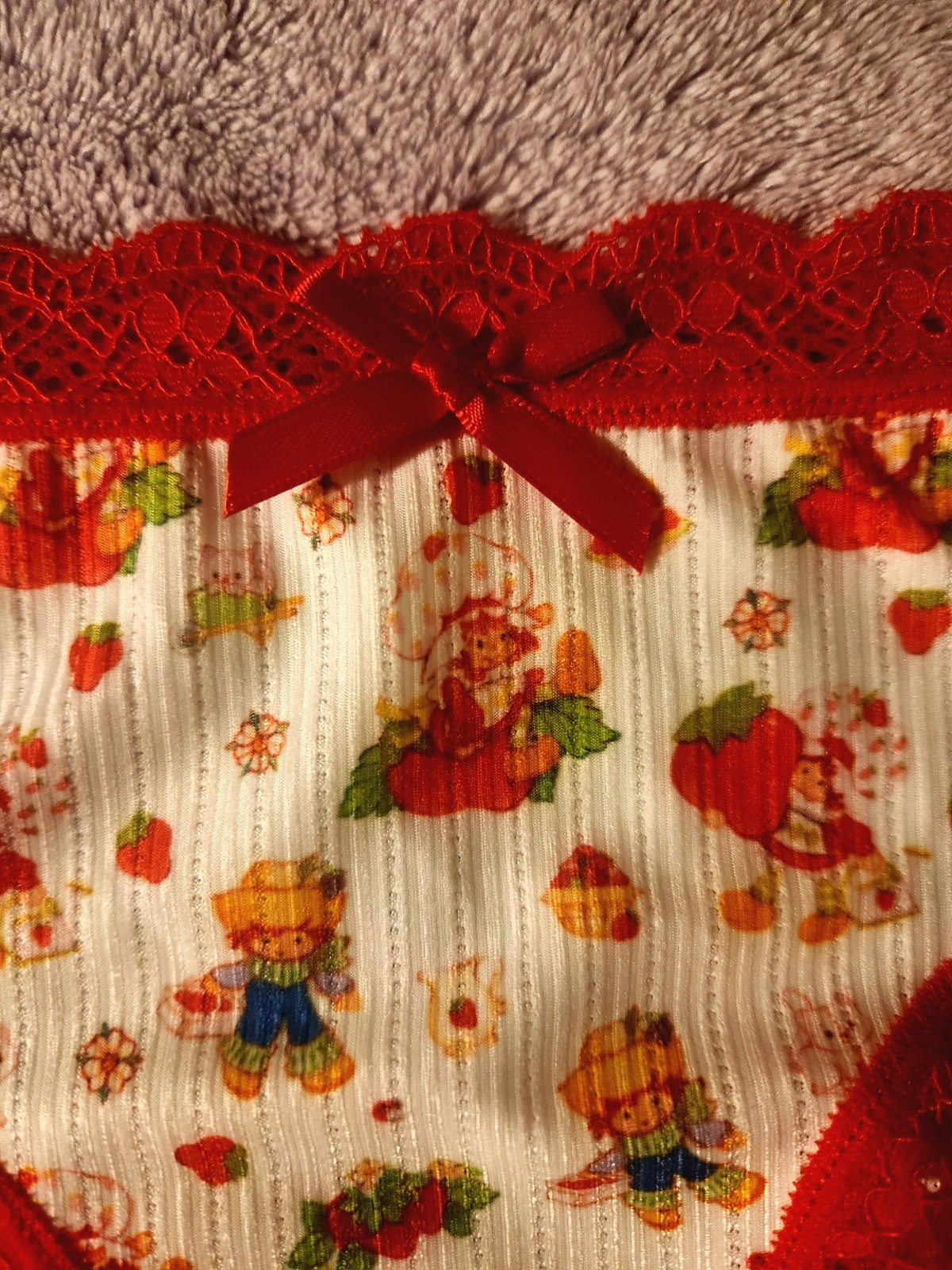 Strawberry Shortcake Pantie Lace Soft Stretch M Super Cute Cheeky