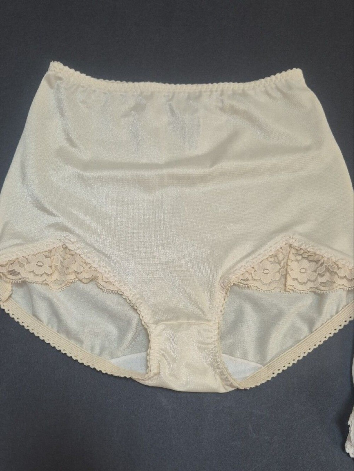 Vintage Soft Skins Silhouettes High-Waist Panties Briefs Granny Satin Silk XL