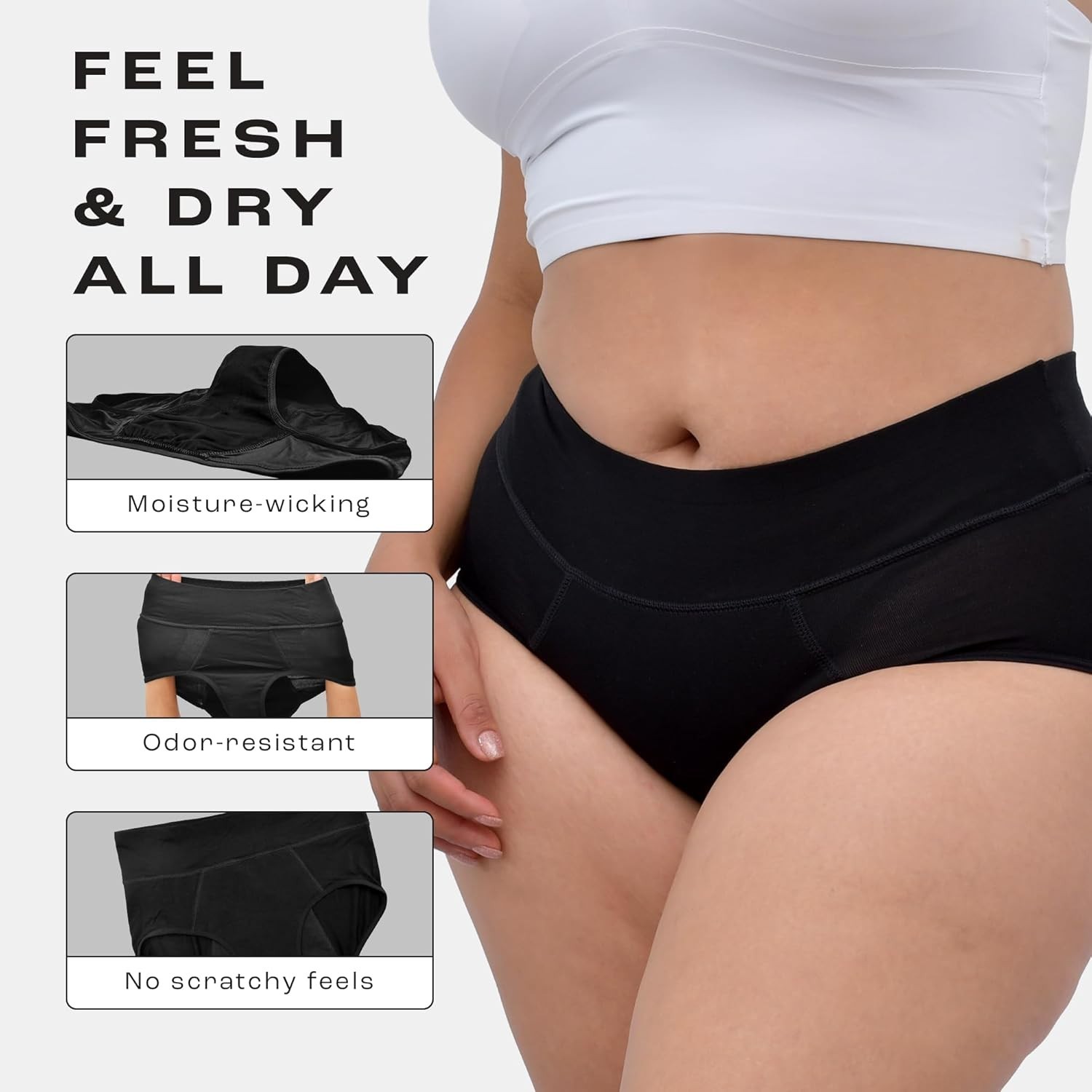 Absorbent Panties, Period Underwear for Women and Teens – All-Day Long – Over…