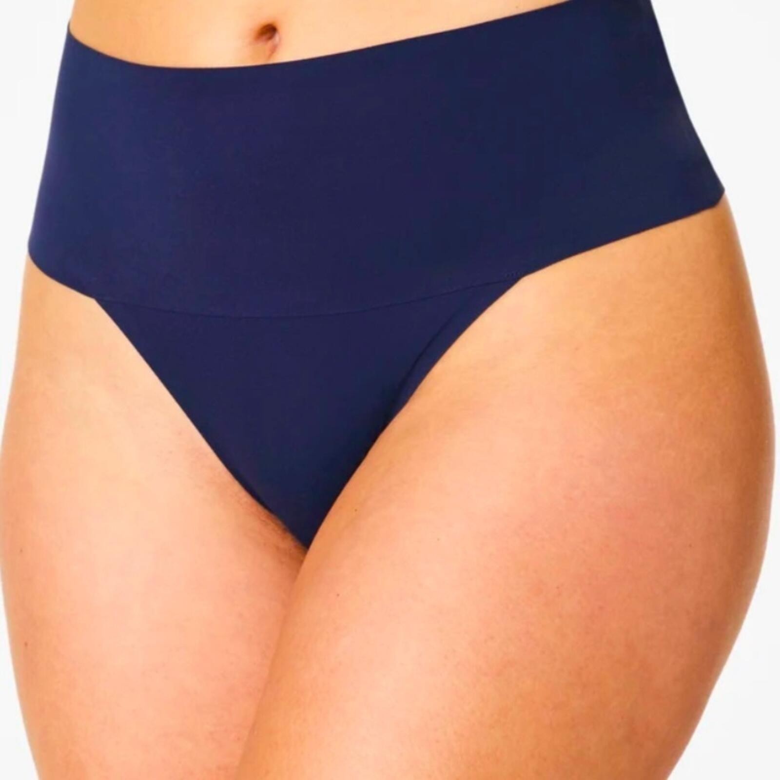 SPANX Supersmooth™ Undie‑tectable Thong Dark Sapphire Navy – Size:1X – NWT