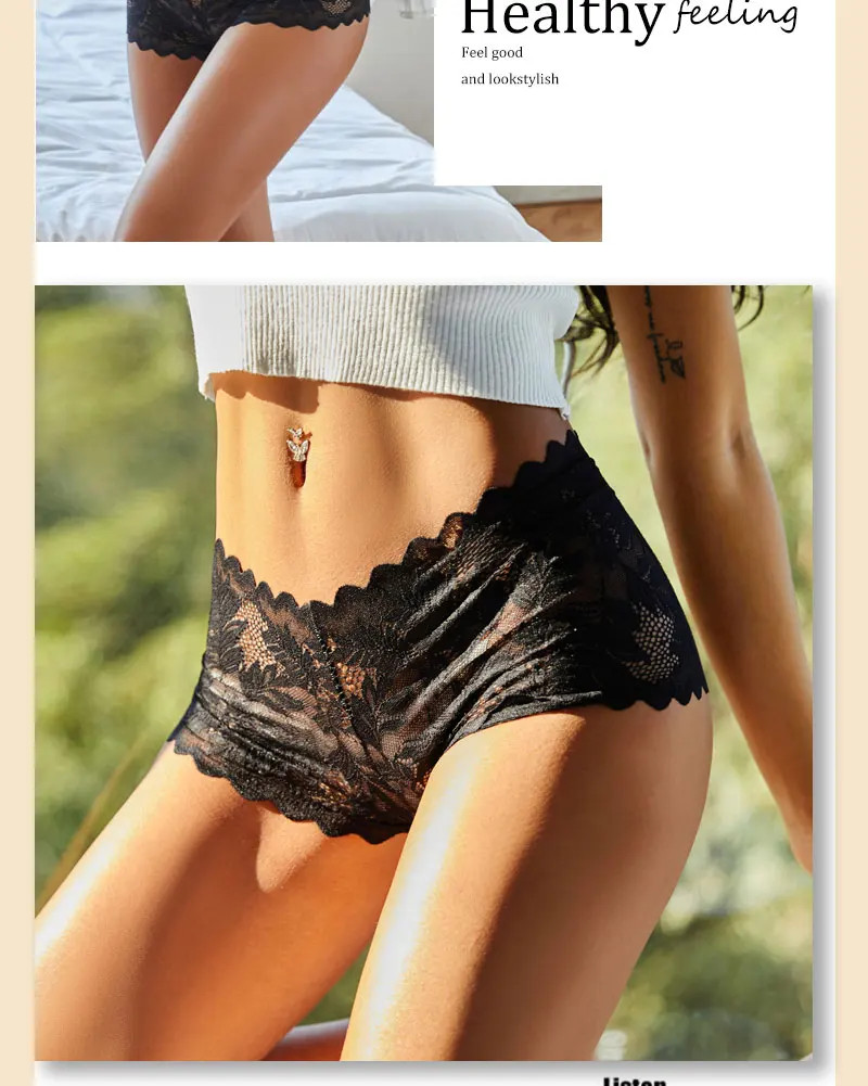 8 Pack Women Lace Boyshort Panties Floral Low Rise Soft Stretch Briefs Underwear