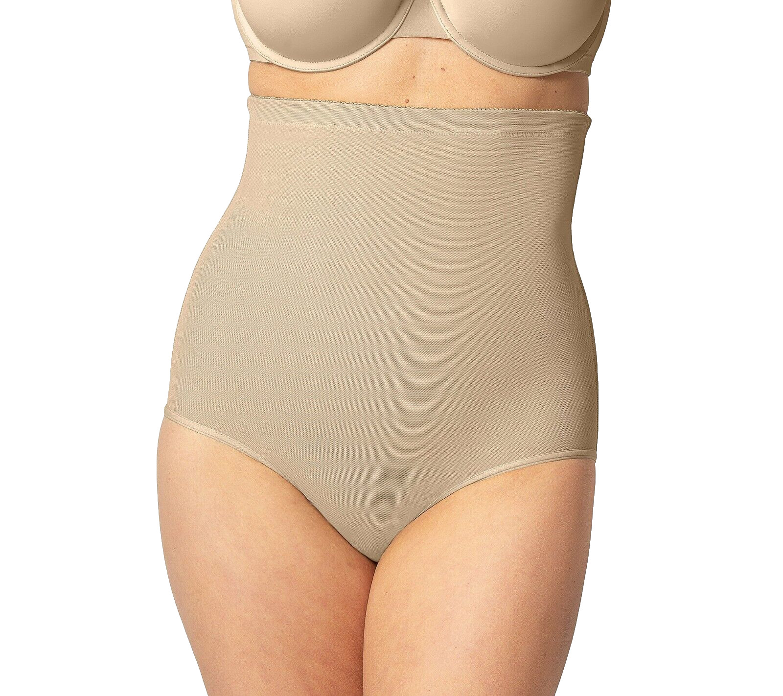 Anti x Proof~High Waisted Smoothing Shaping Brief~Large~Beige~A520844 8659