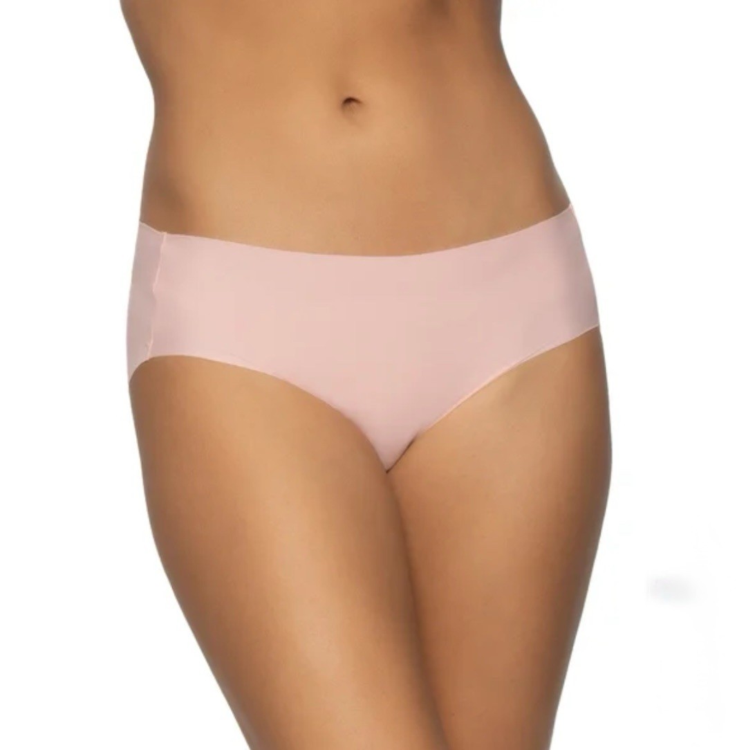 Black Bow Clean Cut Hipster Panties 5 Pack XL Seamless No Show Nylon Spandex New