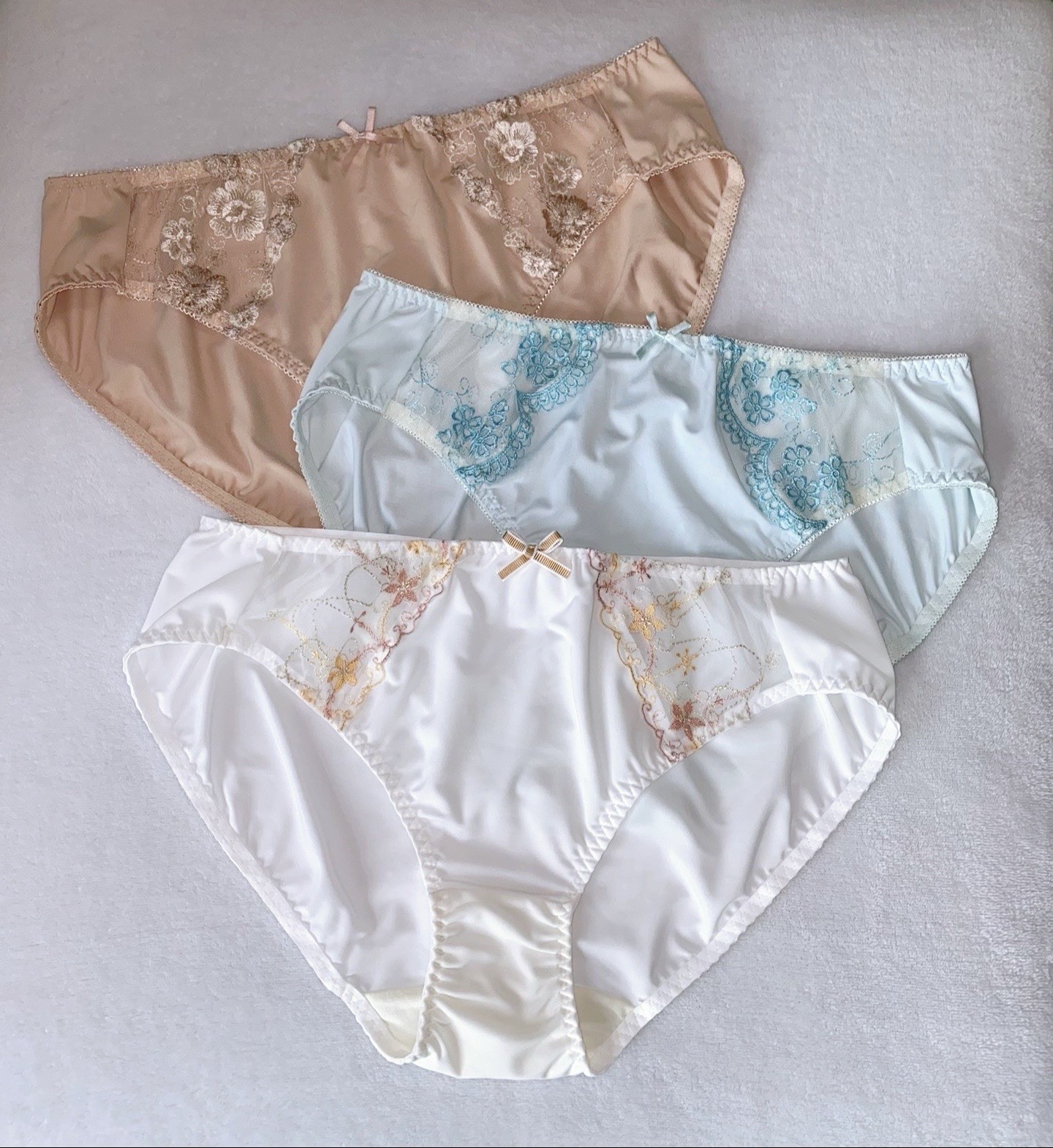 Set Of 3 Pairs US-L/JP-3L Japanese Classic High Elasticity Embroidery Panties