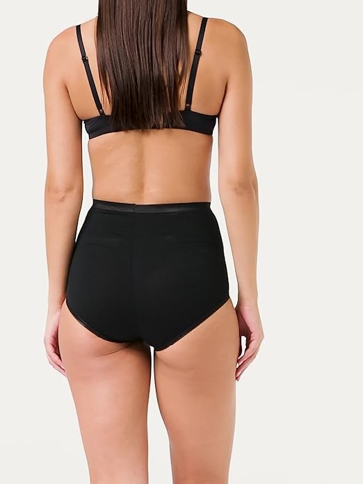 Sloggi Basic+ Black Maxi Knickers Lycra Freefit Soft Cotton Single Pack UK 16
