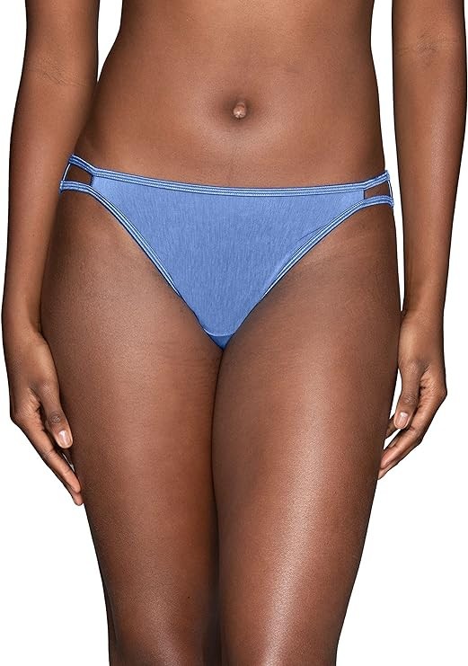 4 pairs VANITY FAIR String Bikini ILLUMINATION 18108 Panty Solid Colors 7 / L