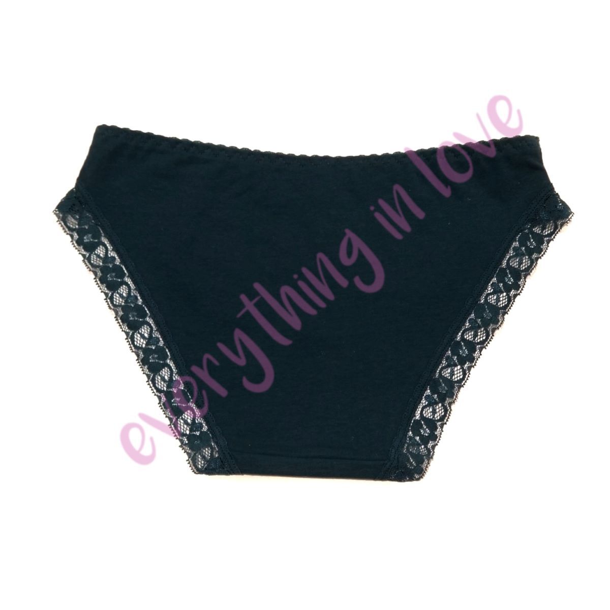Women Rhinestones Lace Front Comfortable Cotton Sexy Bikini No show panties