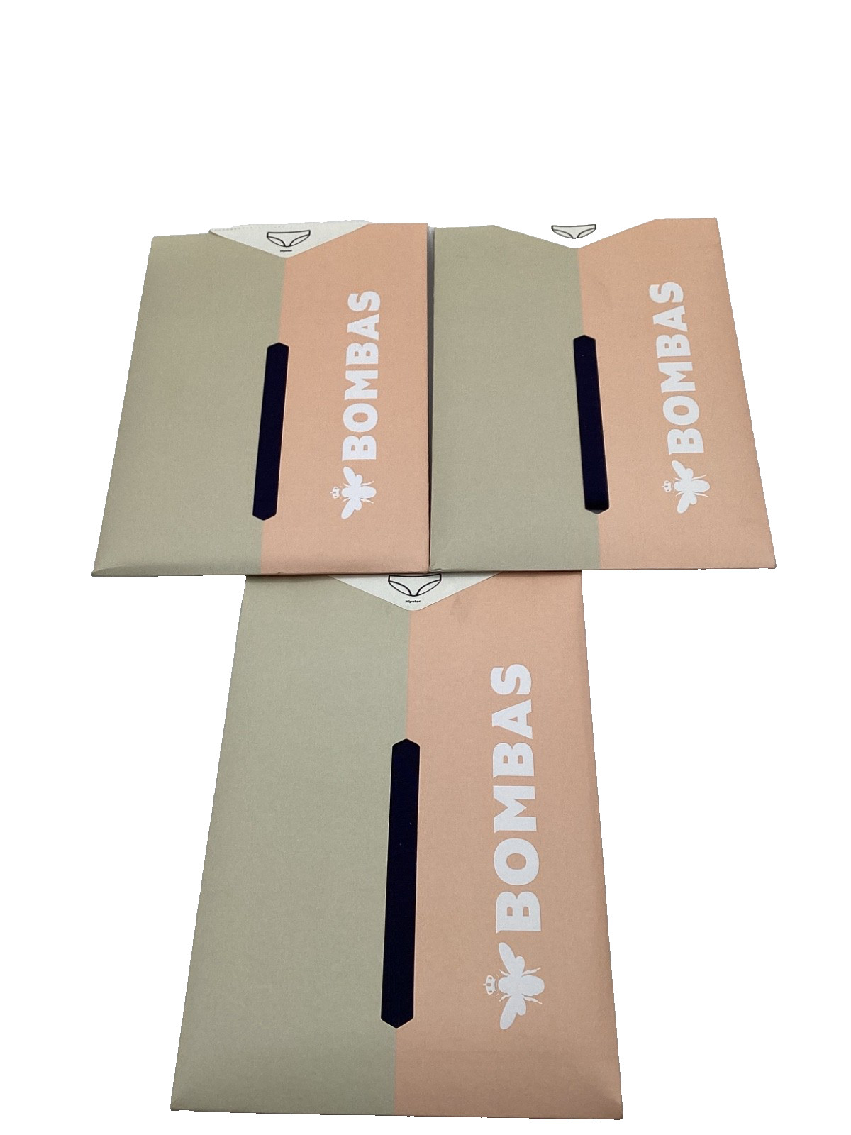 (3) Bombas Cotton Modal Hipster Size 2X (Navy) Blue+Green Lace -New sealed packs