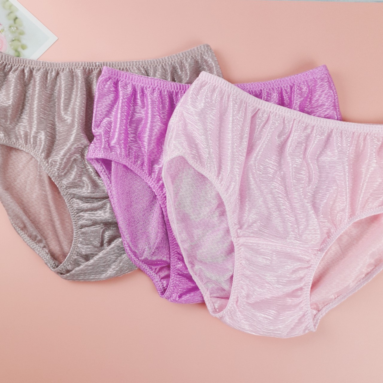 Nylon Panties Unisex Men Women Briefs Soft Shiny Underwear Lingerie Lot Set