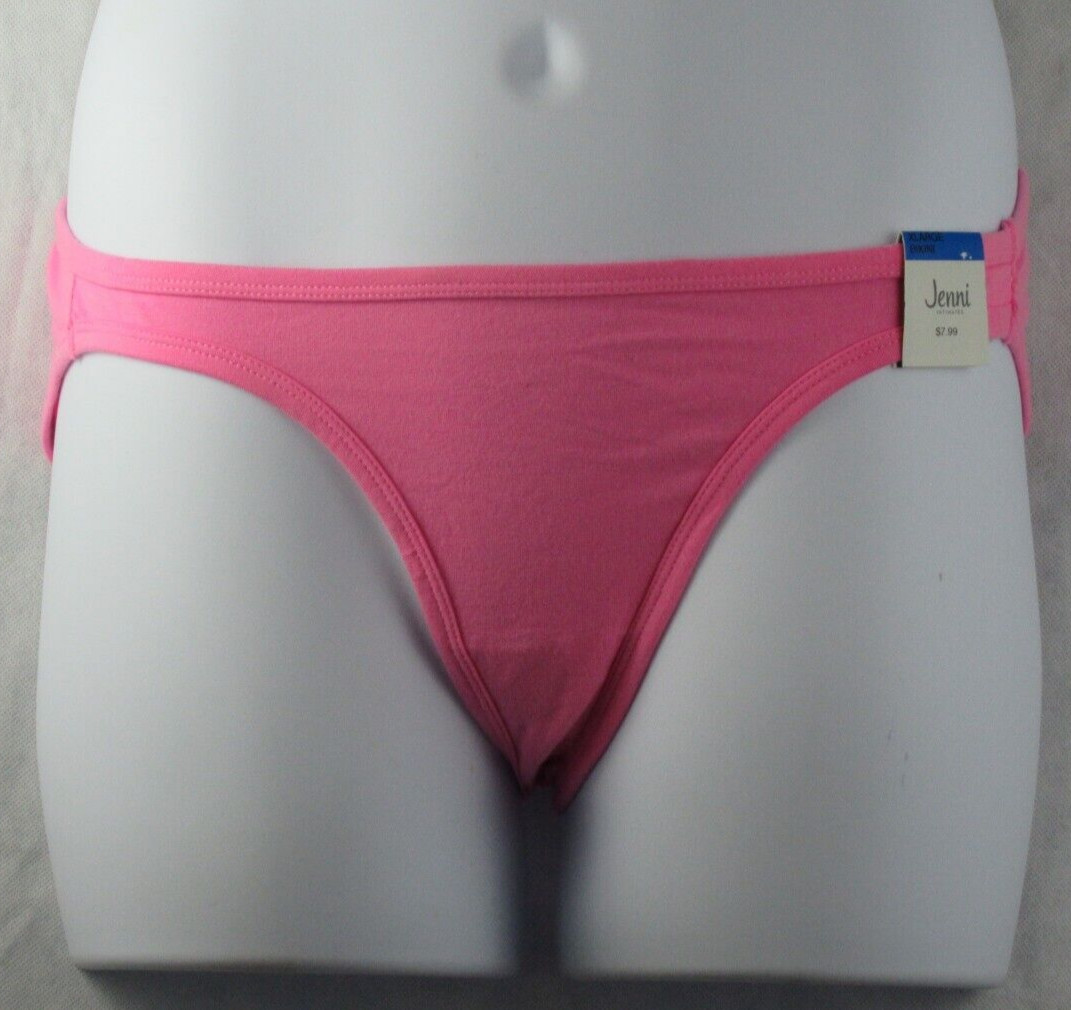 Jenni Women’s 95% Cotton Bikini Panty Underwear, Pink, XL