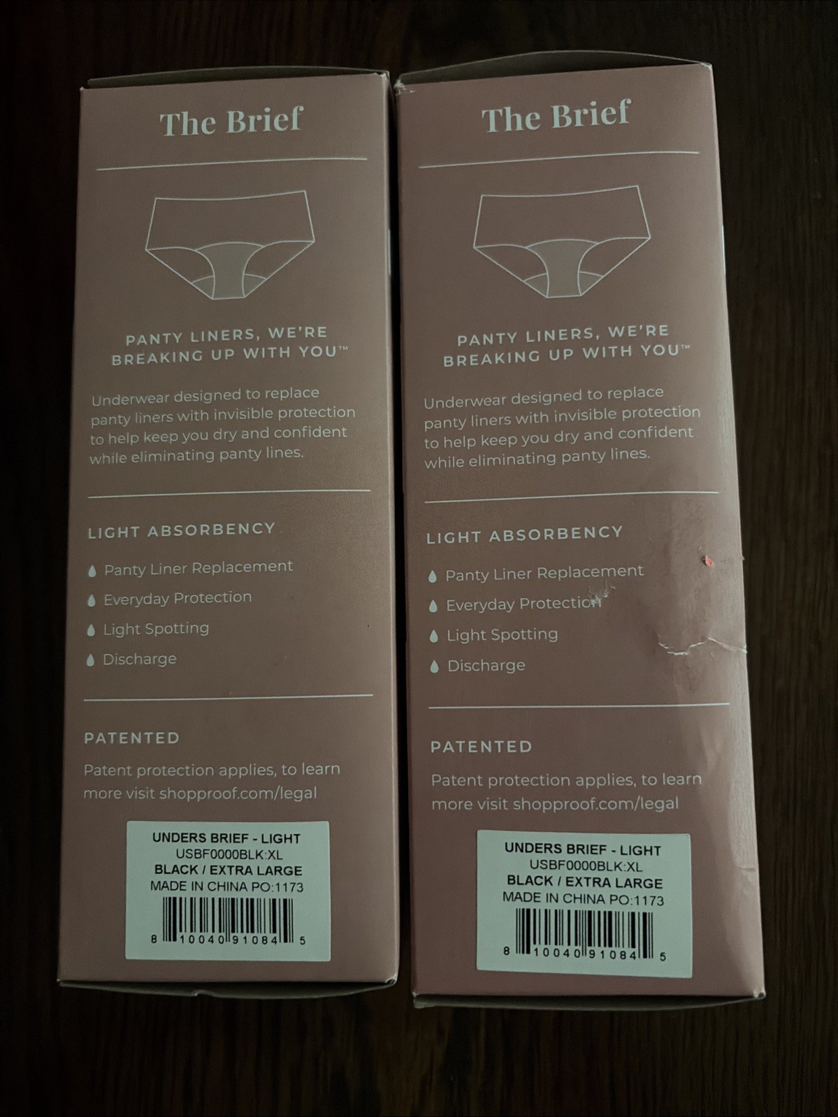 2 Unders by Proof Period Underwear Light Absorbency Leak Resistant XL