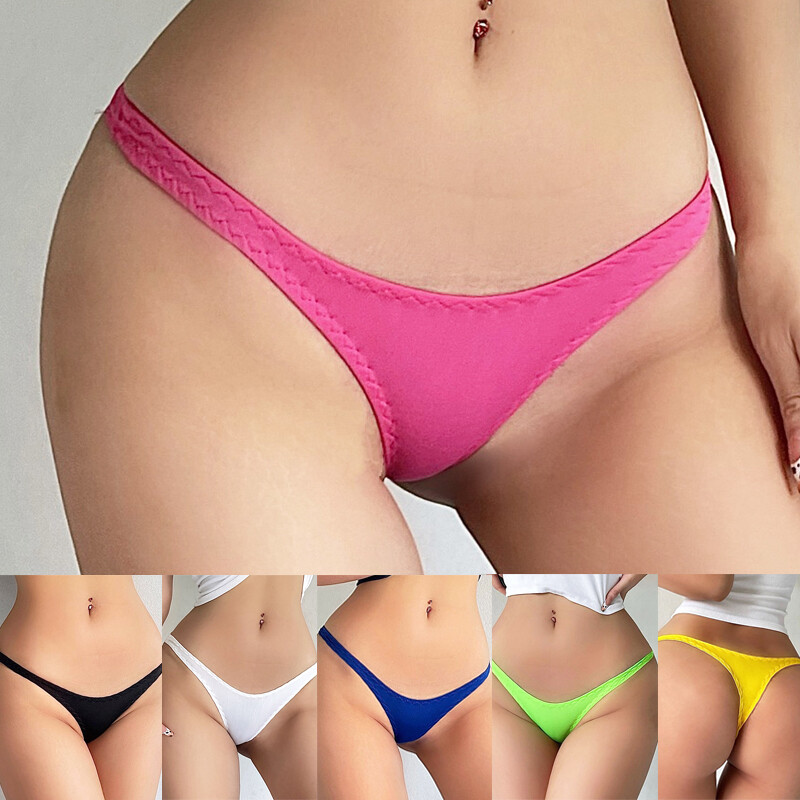 6PCS/LOT Sexy Women Low Waist Panties Brief Micro Thong Gstring Bikini Underwear