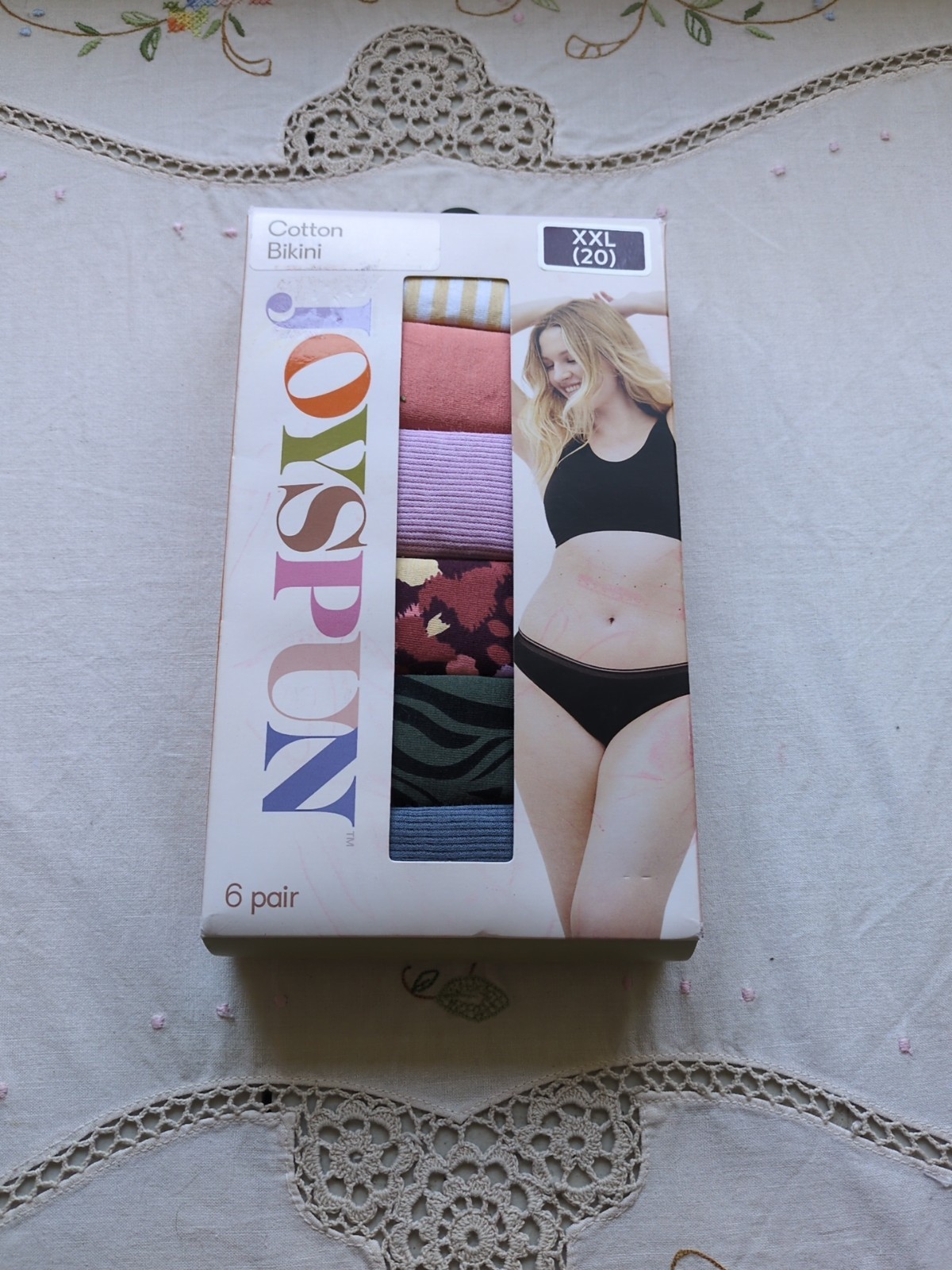 Joyspun 6-Pair Cotton Bikini Underwear Tag-Free XXL/20 NEW