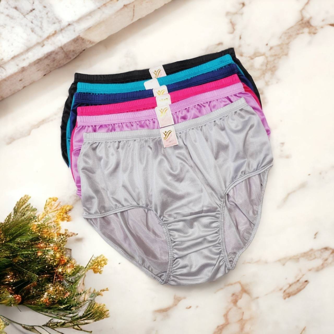 Nylon Panties Unisex Men Women Briefs Soft Shiny Underwear Lingerie Lot Set