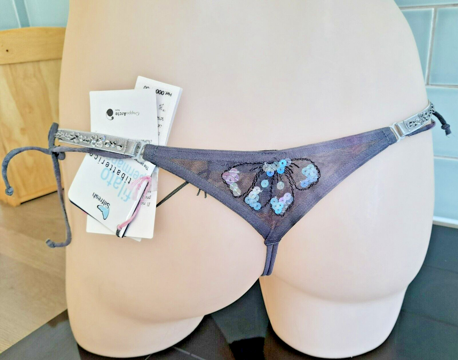 Argentovivo Butterfly Collection PINKS Multicoloured Mesh String Sided G-String