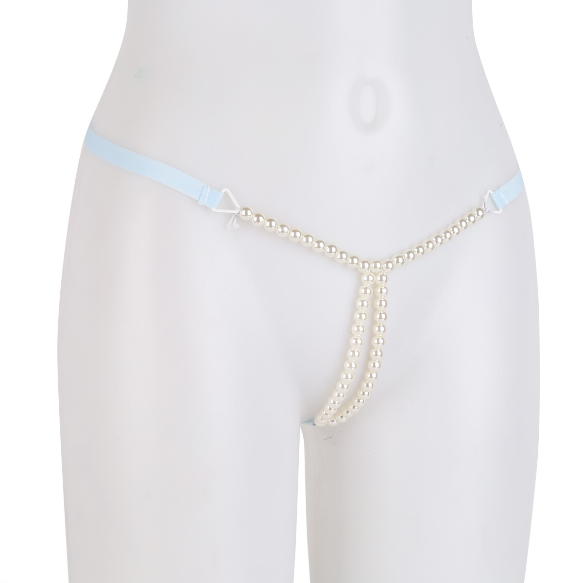 Fashion Women Sexy Underwear Cutout Pendant Pearl Beads Embellished G-String