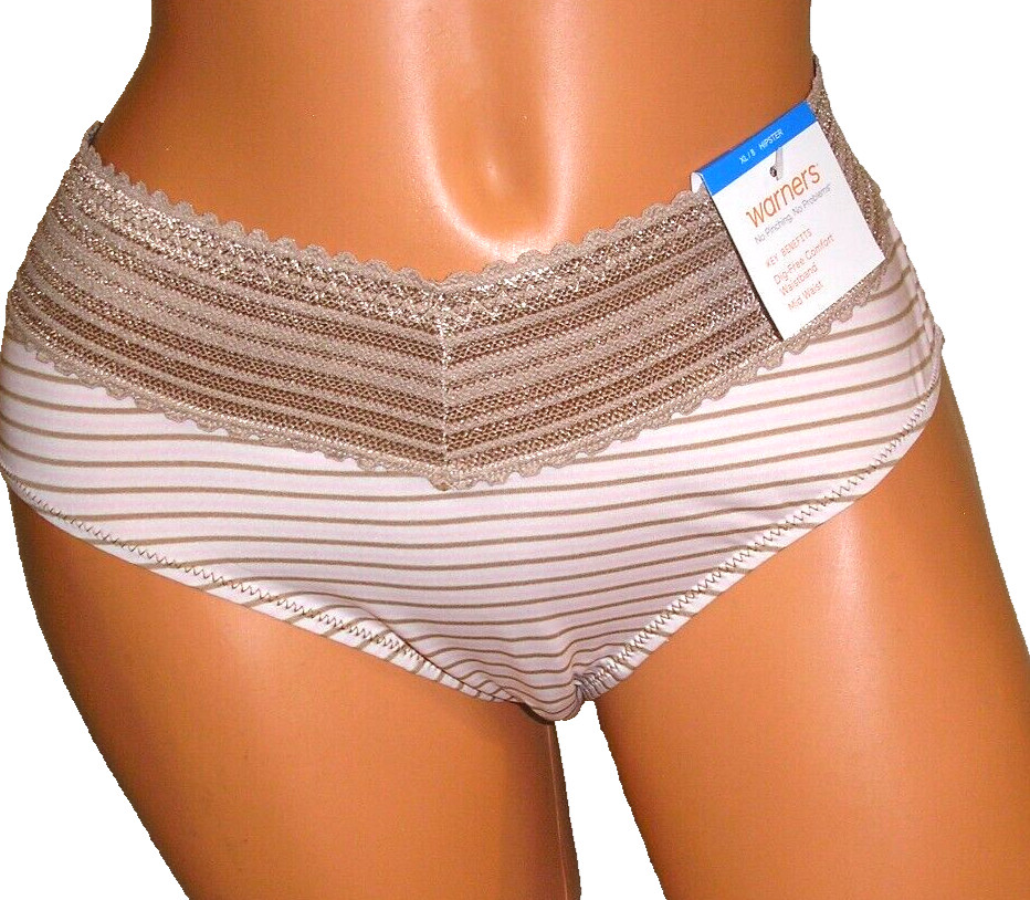 Panties Lingerie Warner’s Dig Free Comfort Waistband Mid Waist Hipster Sz 8 XL