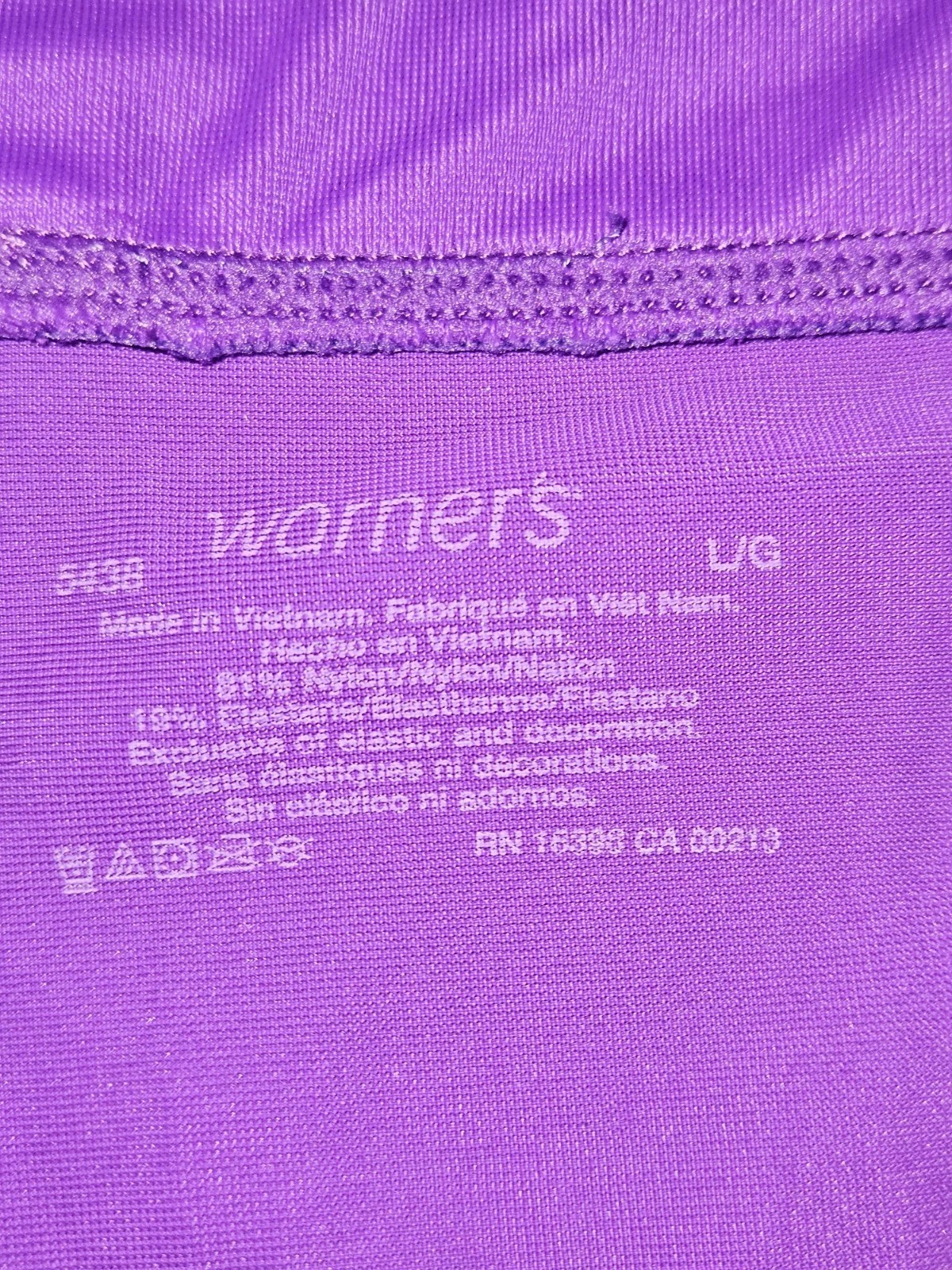 Warner’s No Pinching No Problems Boyshort Panties Purple Size Large 7 NWT 5438