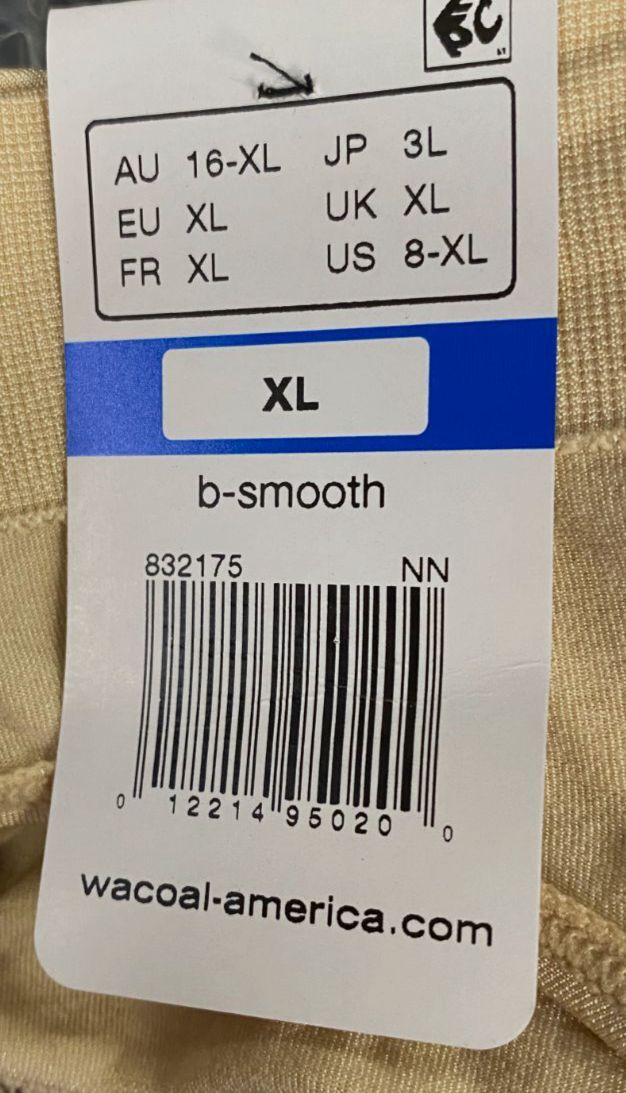 $25 Wacoal Women Beige B Smooth Stretch Low-Rise Bikini Panties Size X-Large