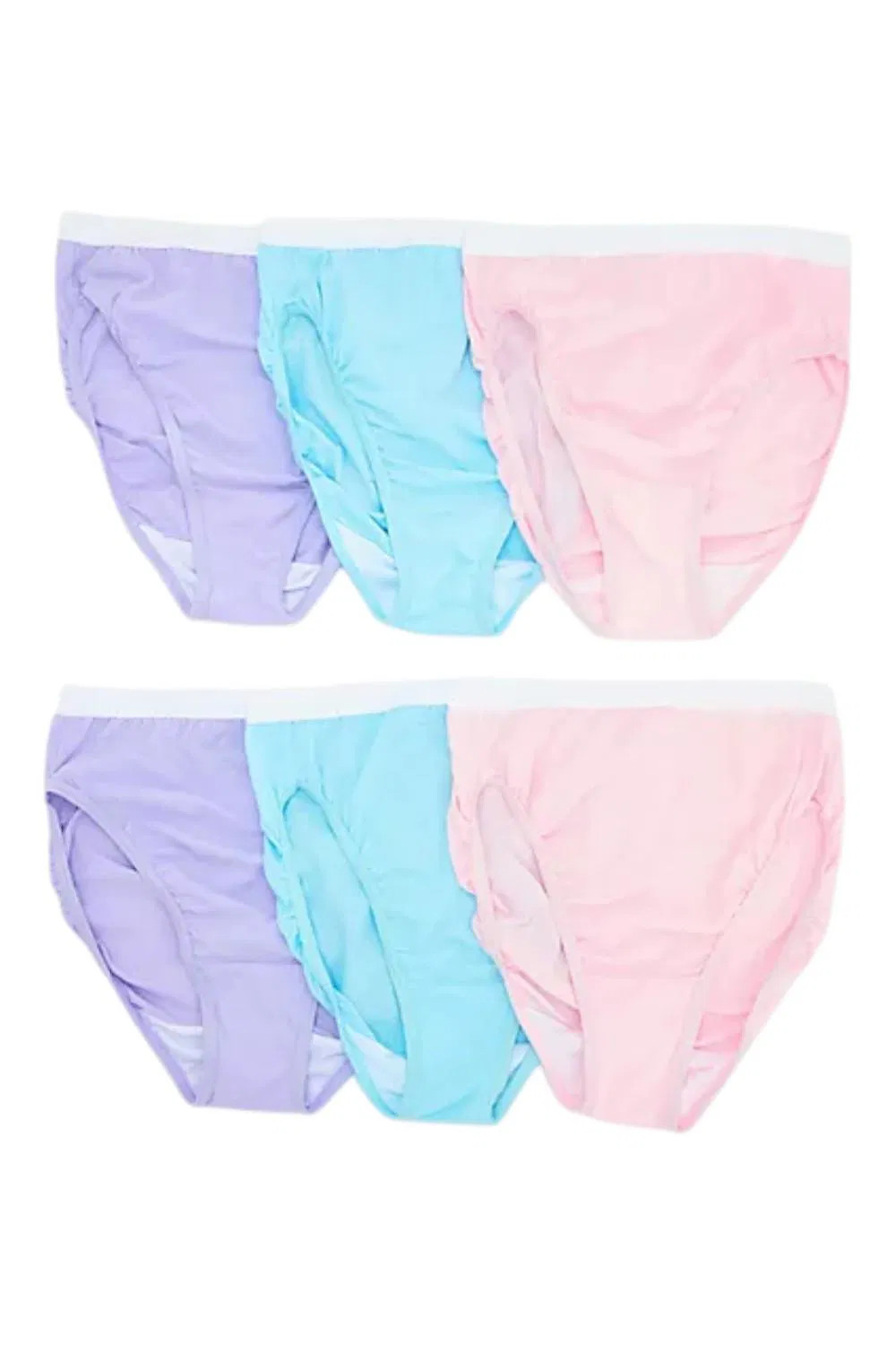 Breezies Women’s 6-pack Set Cotton Hi-Cut Panties Pastel Pack