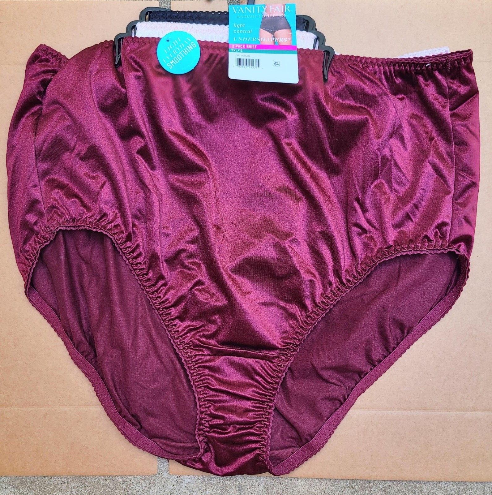 Radiant Vanity Fair Womens 3-Pack Panties Undershapers Light Control Size 5XL/12