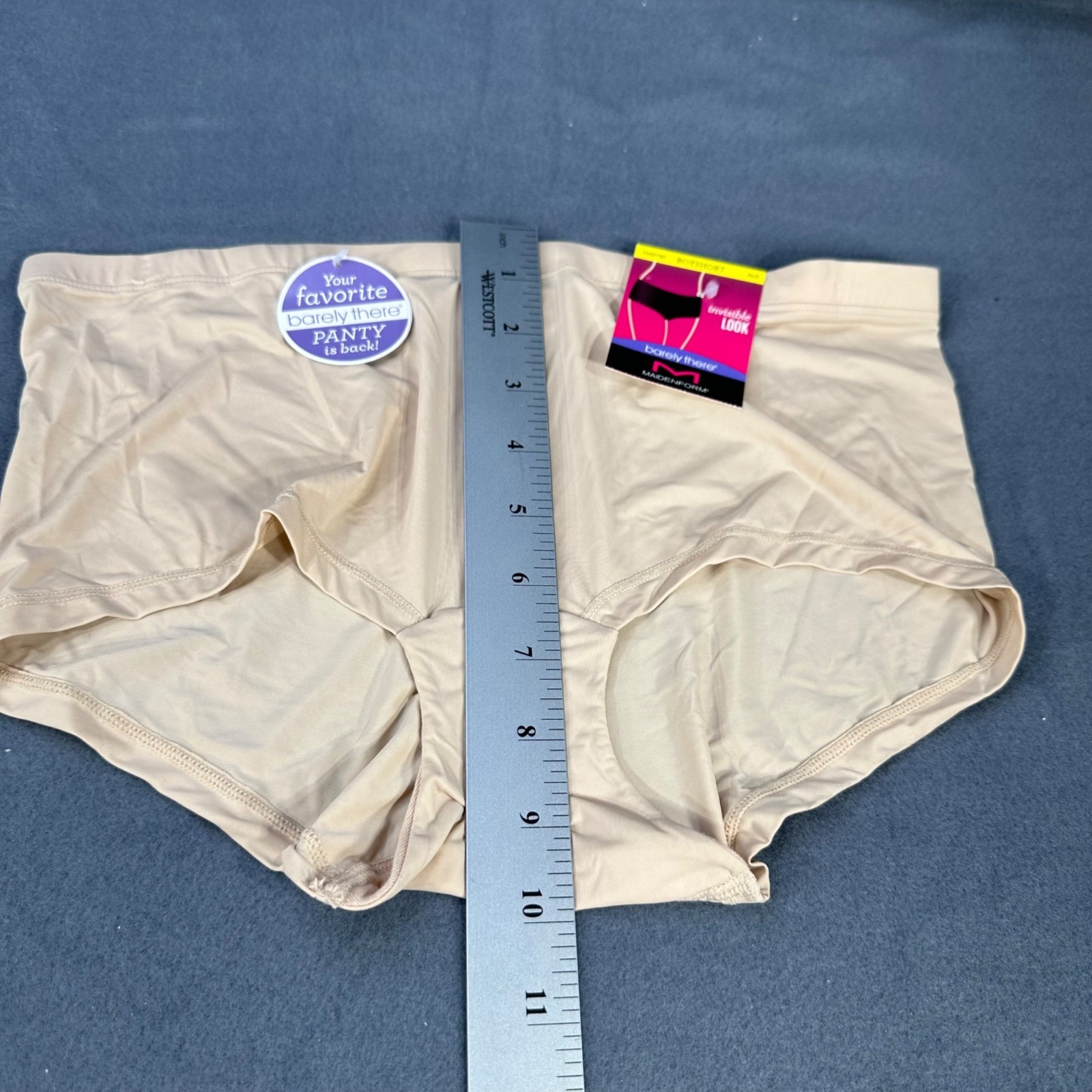 Maidenform Womens Size Medium 6 Panty Boyshort Barely There Beige New