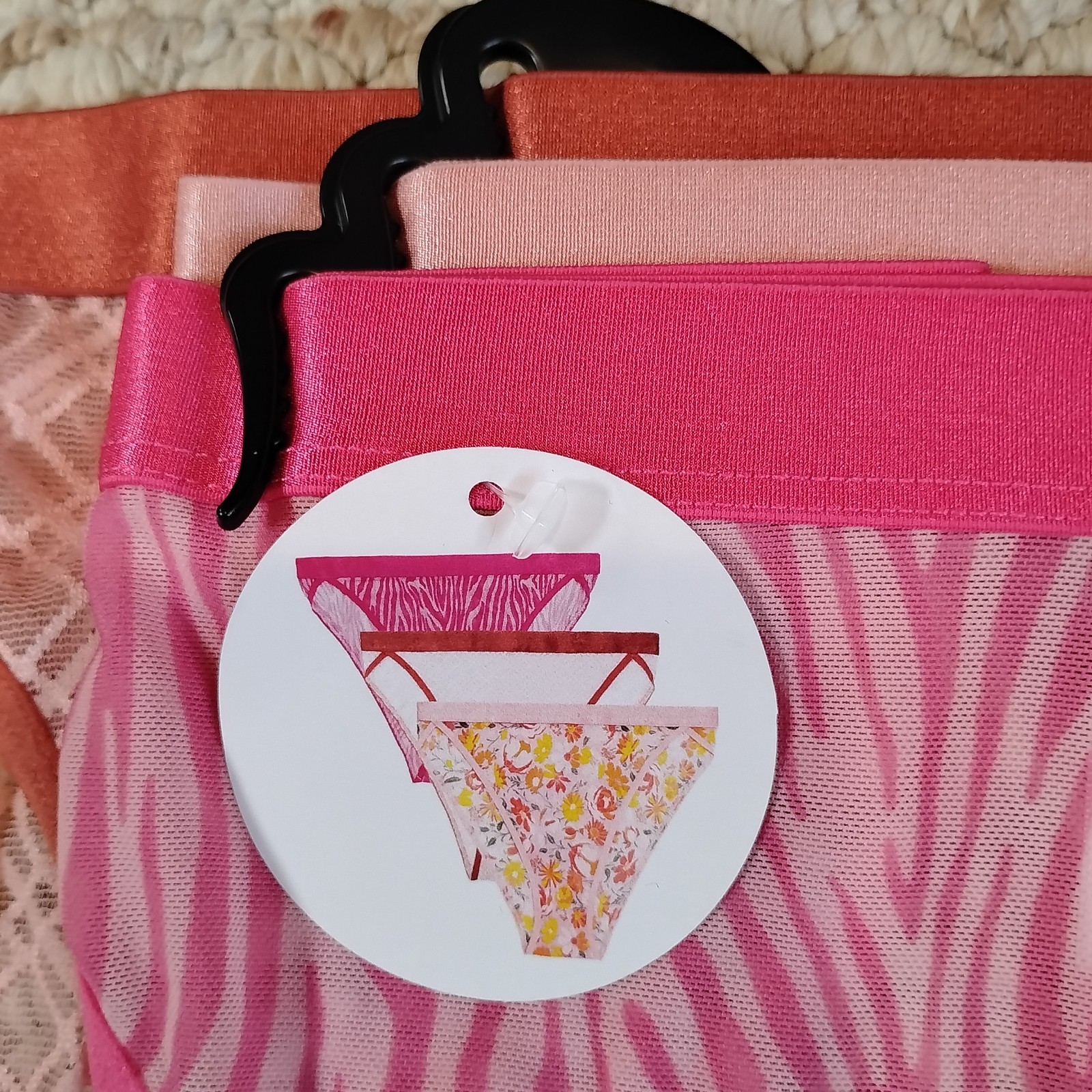 Women XXL No Boundaries Banded Sheer Mesh Hi-Cut 3-Pack Cheeky Panties NWT Light