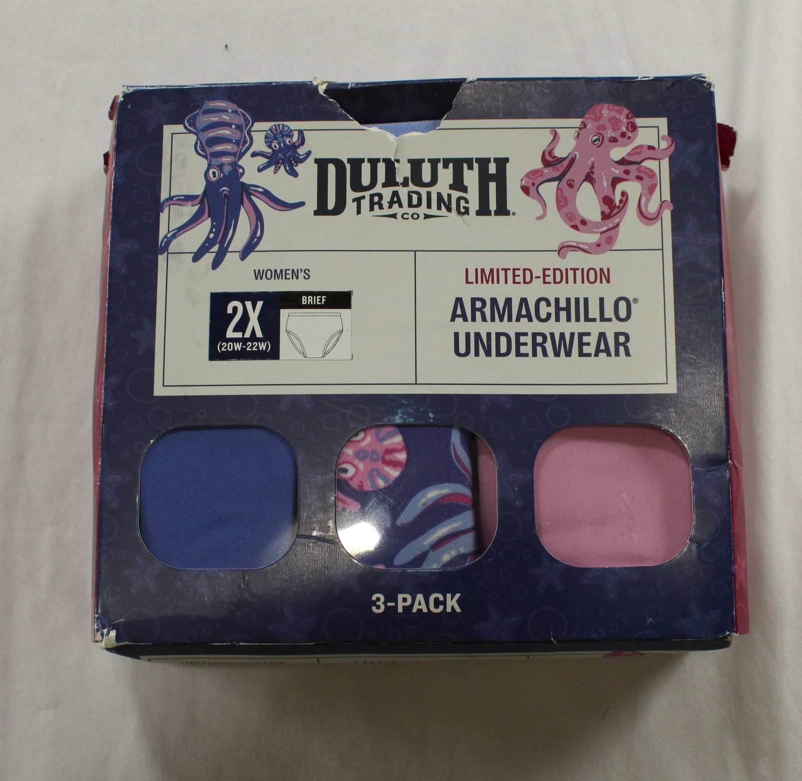 Duluth Trading Co. Women’s Plus 3-Pk Armachillo Cooling Briefs AC2 Multi Size:2X