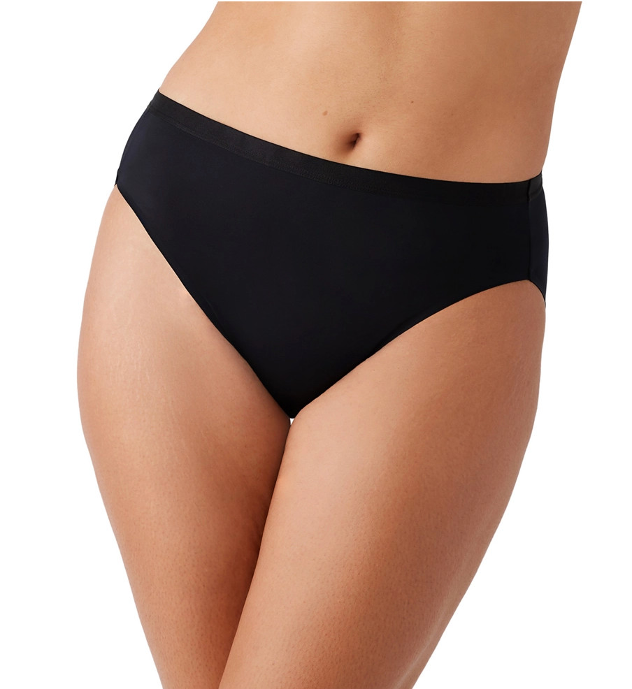 Wacoal MEDIUM (Size 6) Inner Sheen Hi-Cut Panty NWOT 871397 Black