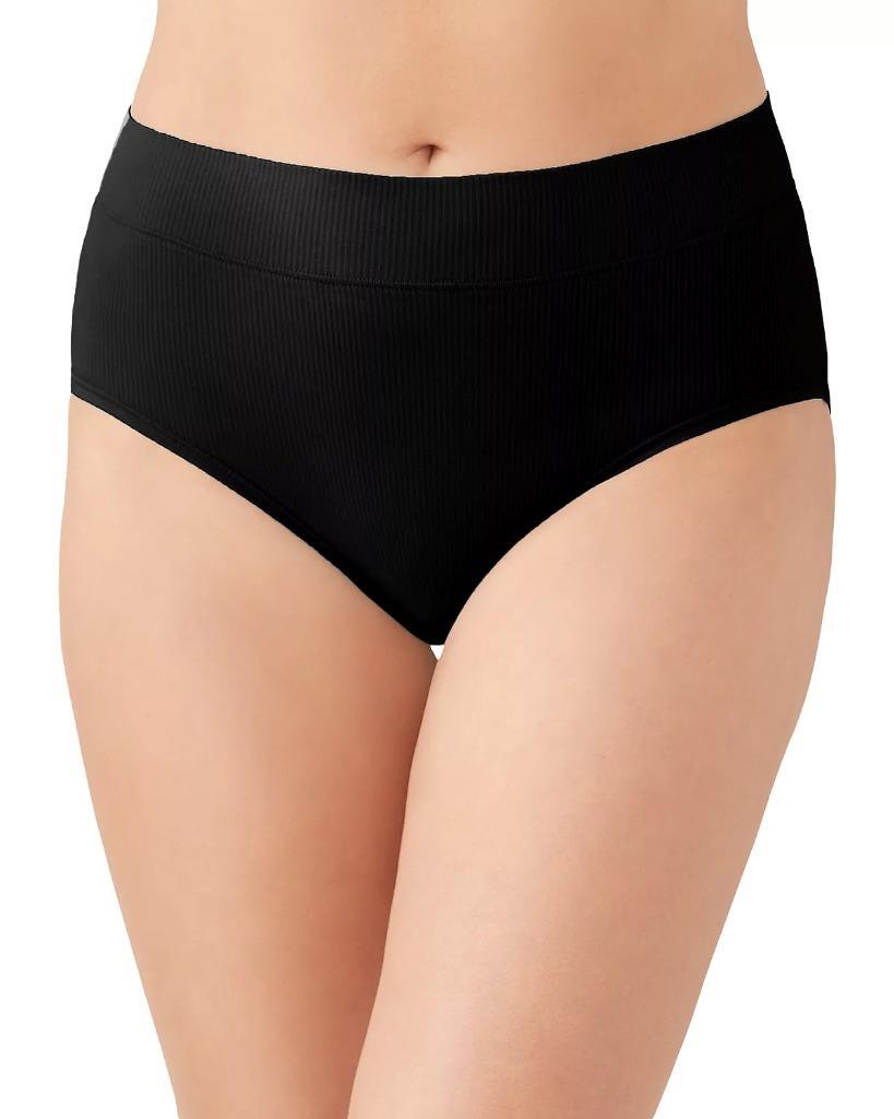 Wacoal Women’s Black Balancing Act Ribbed Soft Stretch No-Pinch Briefs Size XL