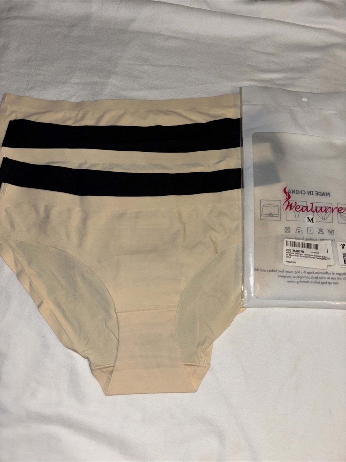 Women’s Med Panty Wealurre Seamless Bikini Nylon Spandex Panties Set Of 5