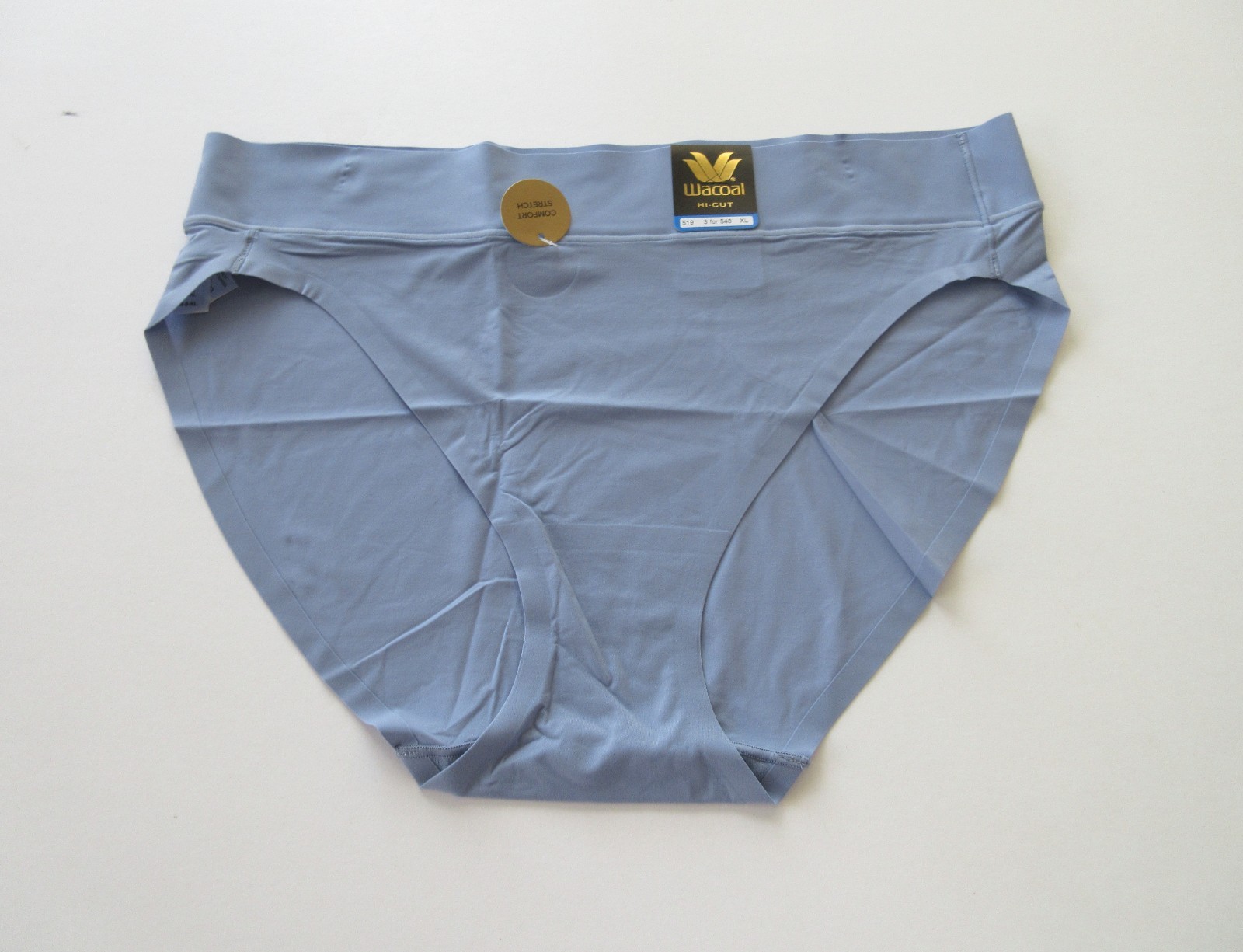 Wacoal At Ease Hi Cut Brief Panty 871308 Bell Air Blue S MSRP $19.00 NWT