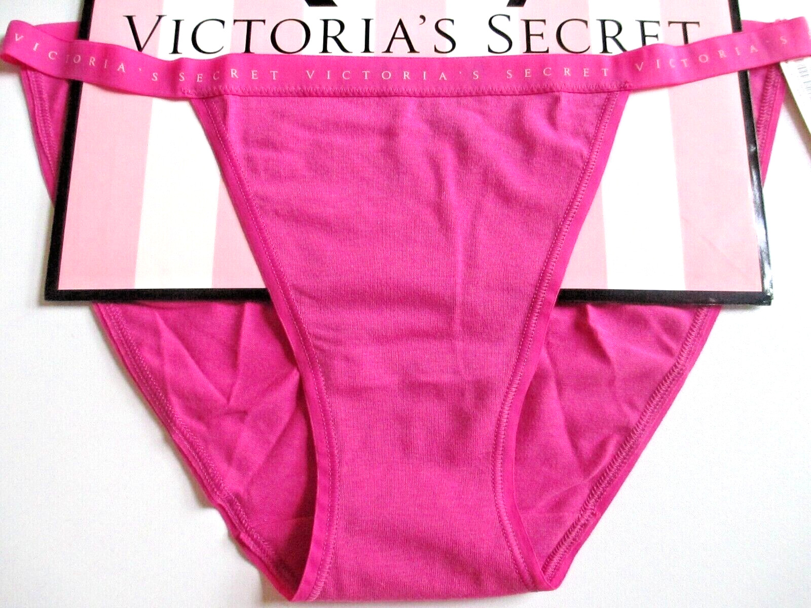 VICTORIA’S SECRET Cotton String Bikini Panty S SMALL Pink NWT Fuchsia Frenzy VS