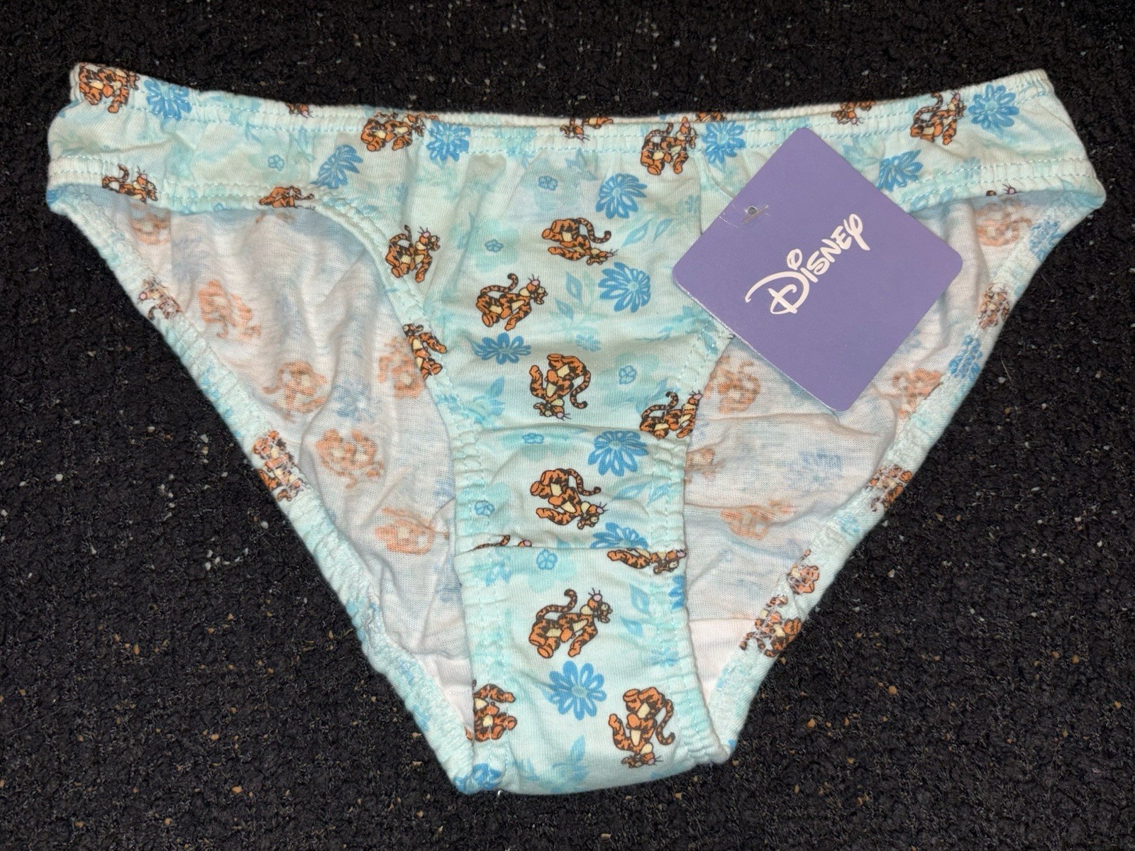 Vintage Disney Y2K S 5 Tiger Print Cotton Hi Cut Panty Underwear
