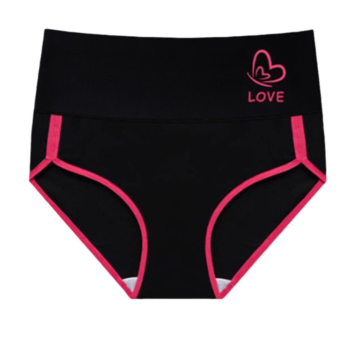 4 Piece Spliced Triangle Pants Printed Sports Women’S Underwear Elastic Waist