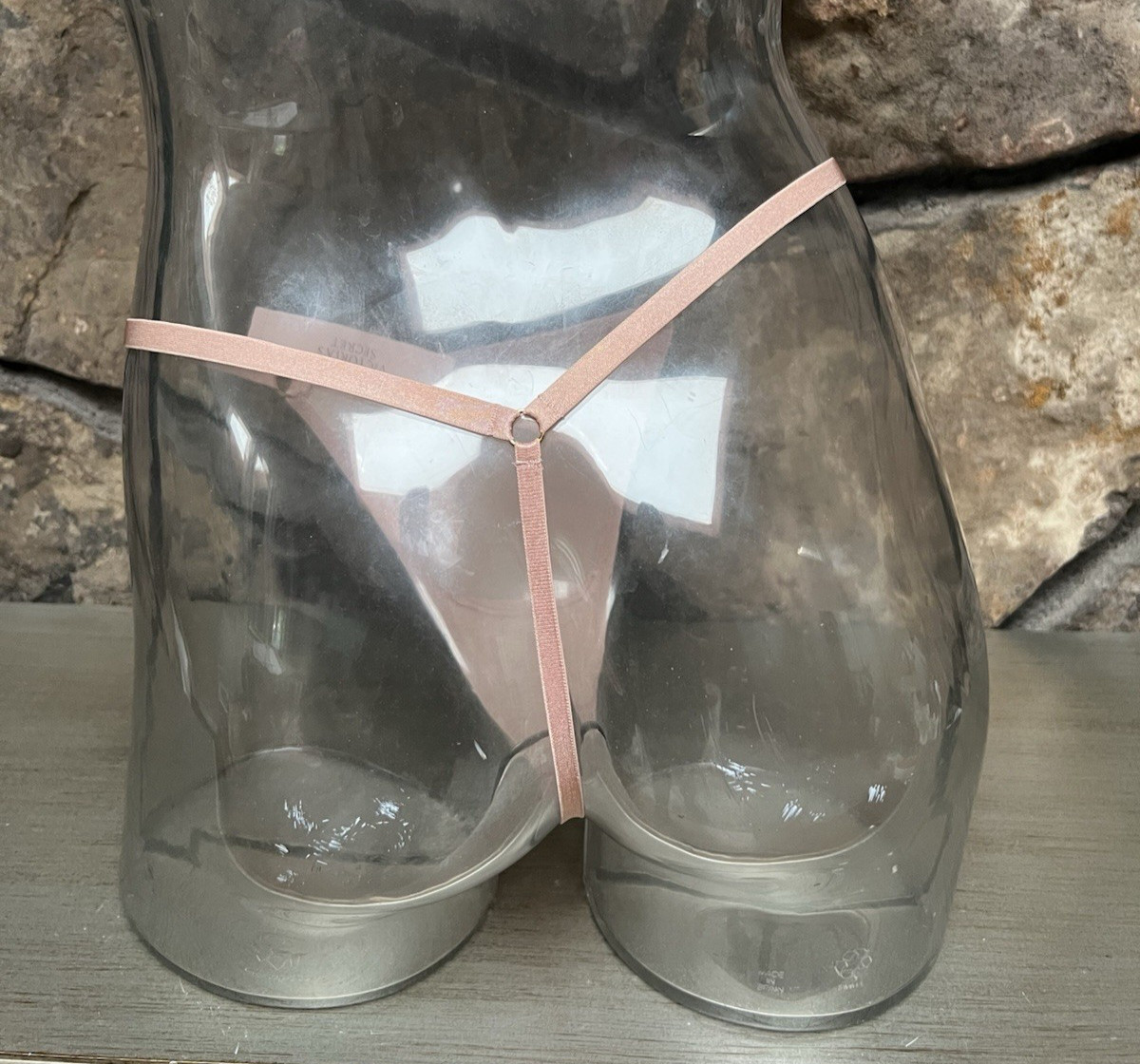Victoria’s Secret Satin Adjustable V-STRING THONG Panty Sz XL MACARON 66H6 NWT