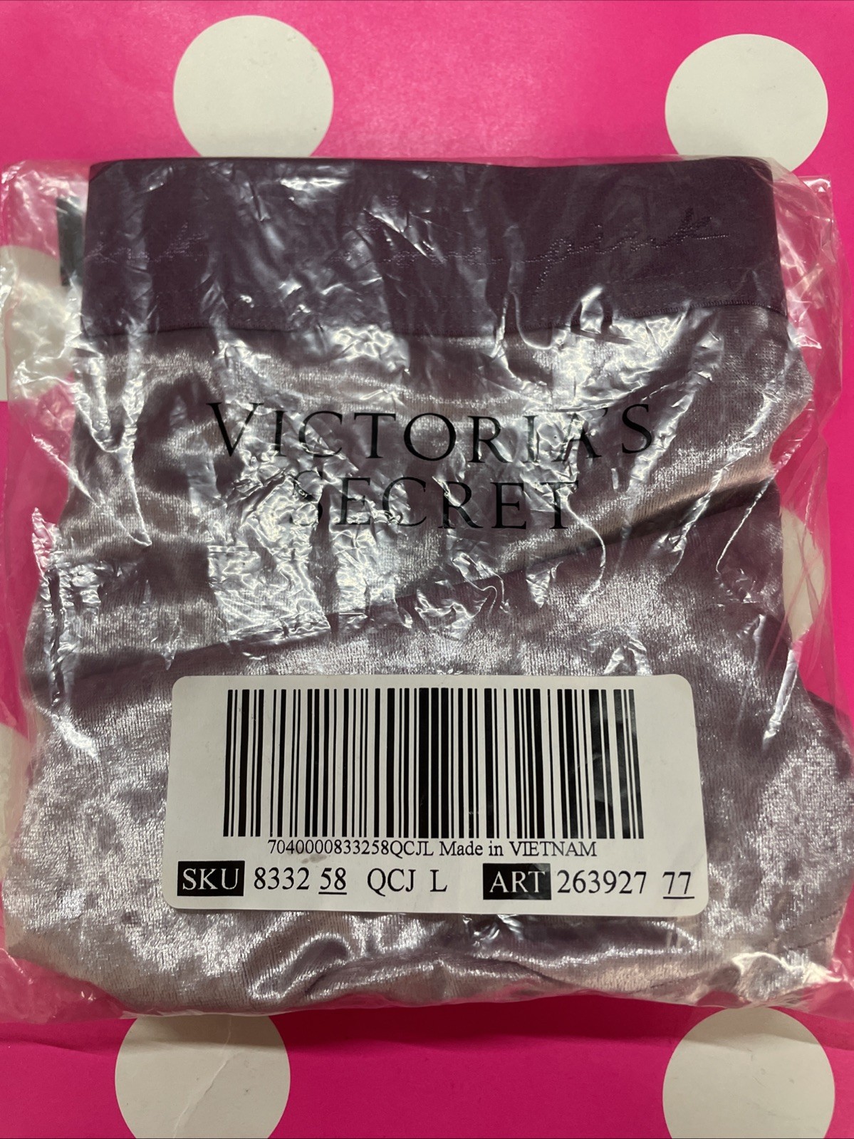 2021 Victoria’s Secret L Wide Band Velvet Velour Boyshort Panties NEW Purple