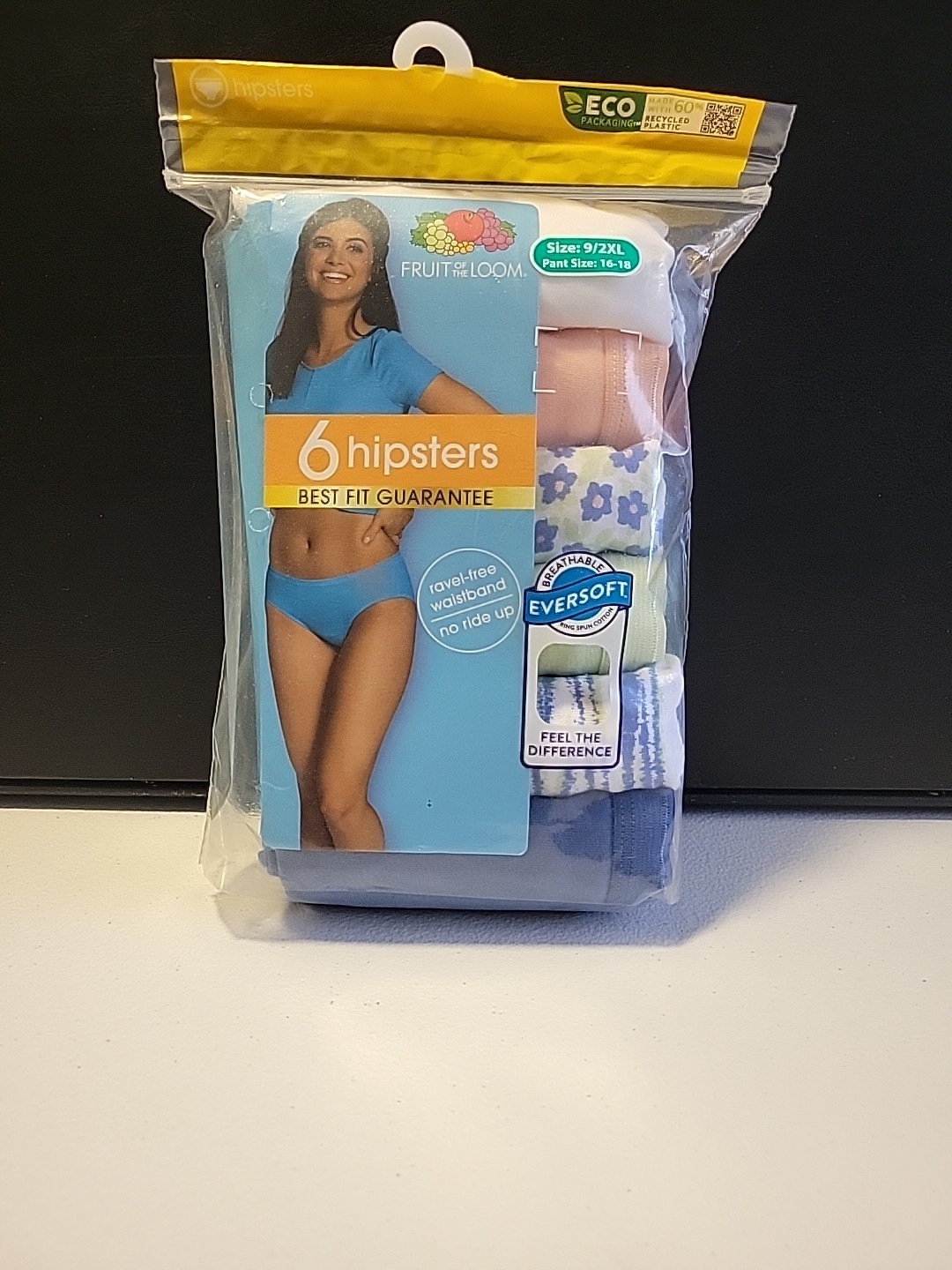 Fruit Of The Loom Womens Cotton Hipster Panties 6-Pack 2XL. B5