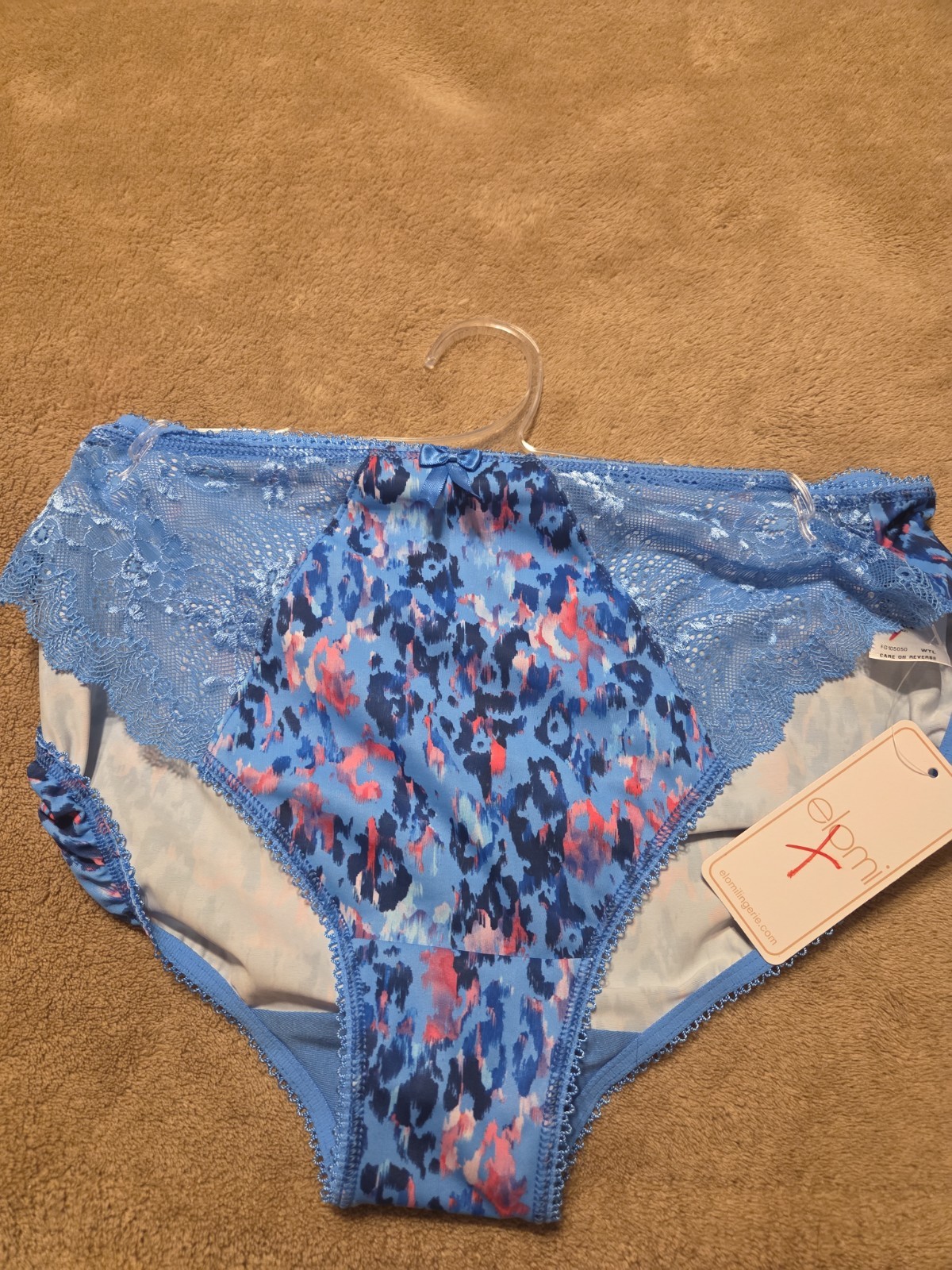 NWT Multicolor Blue 4115 Elomi Panty Brief Size Large 7