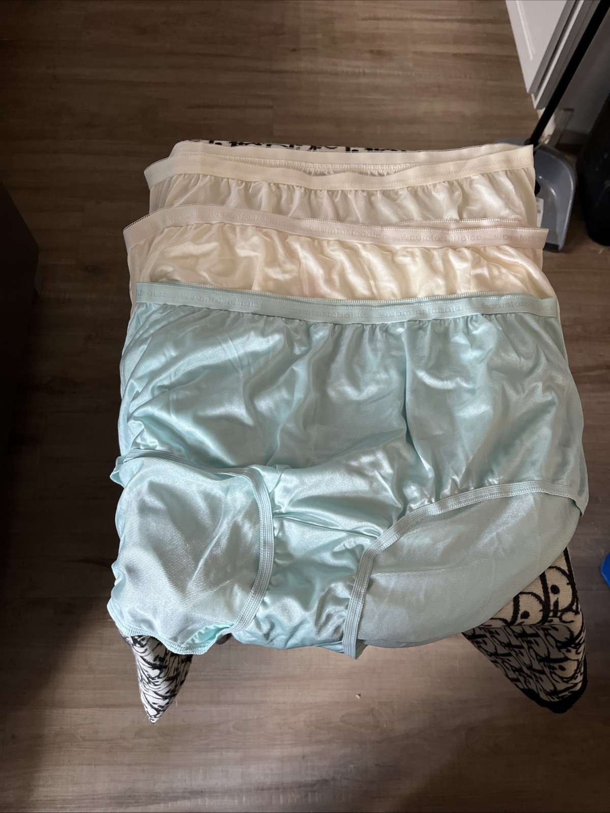 3 Comfort Choice Nylon Lightweight Brief Panties Size 11 Plus Waist 41-51in