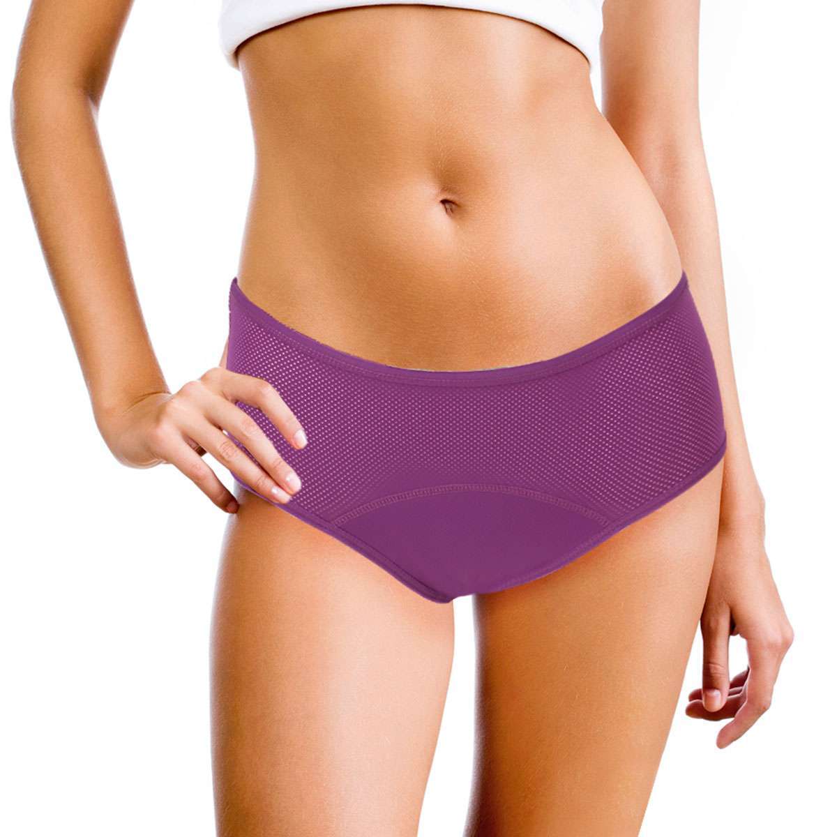 4 Packs Womens Period Cotton Panties Leakproof Menstrual Underwear Briefs Panty