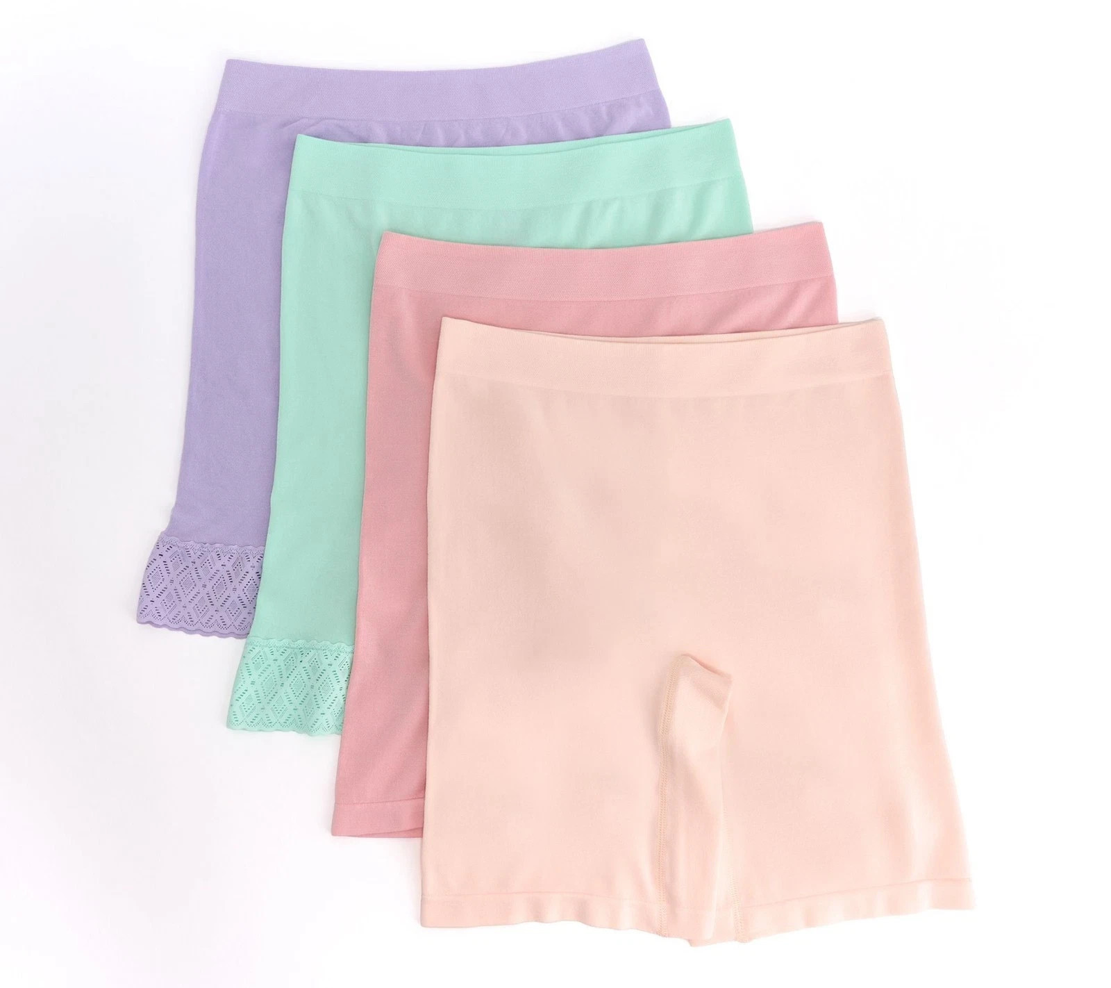 Breezies Women’s Panties Sz XL Comfort Breeze Seamless Long Leg Purple A630841