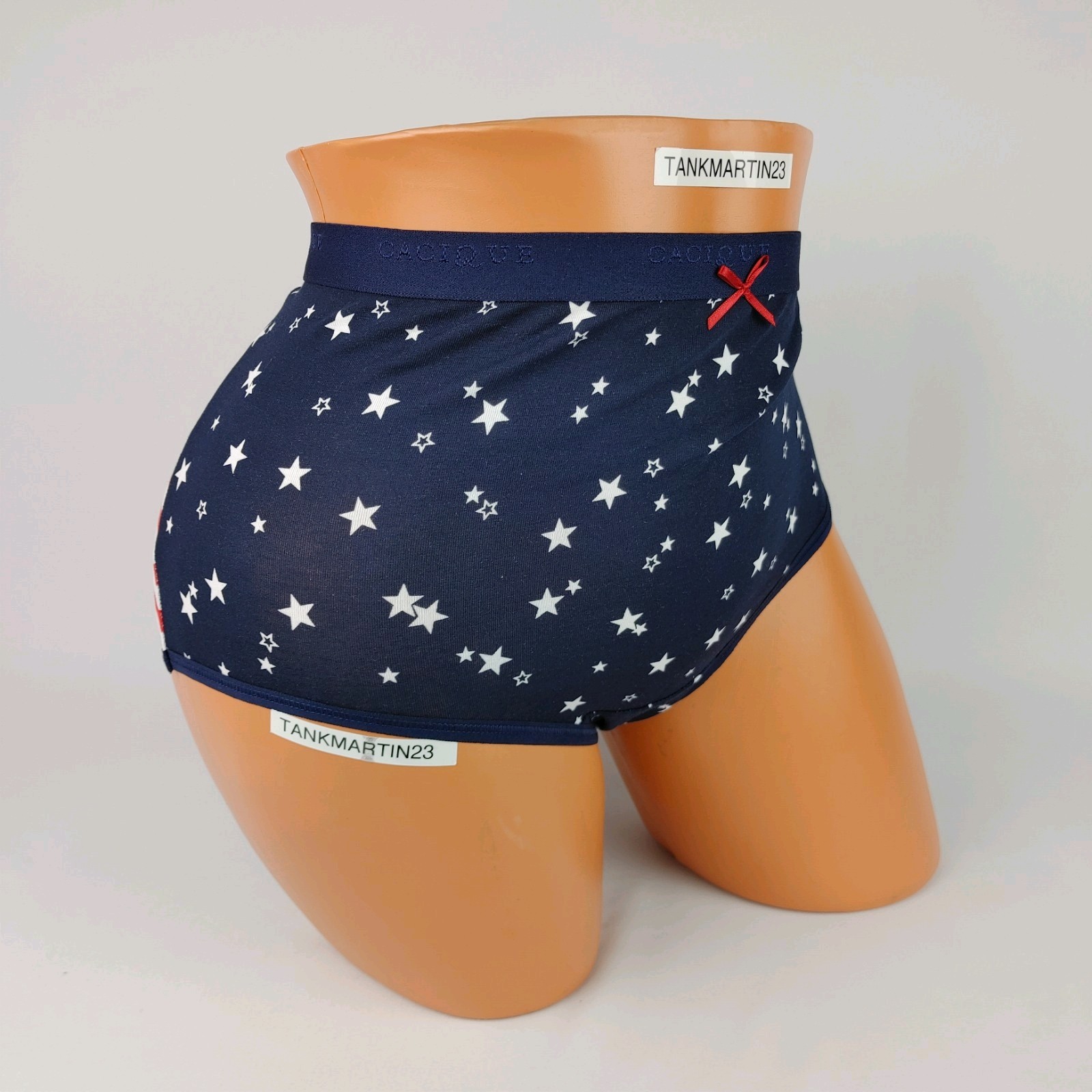 NWT LANE BRYANT CACIQUE COTTON FULL BRIEF PANTY PLUS 14/16 RED WHITE BLUE STARS