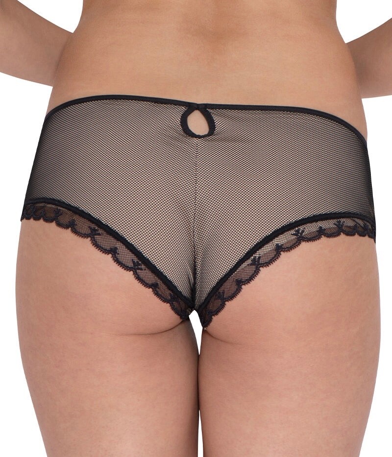 Freya Idol Allure Short Brief Black Nude Size S 10 12 Fishnet Knickers 1806 New