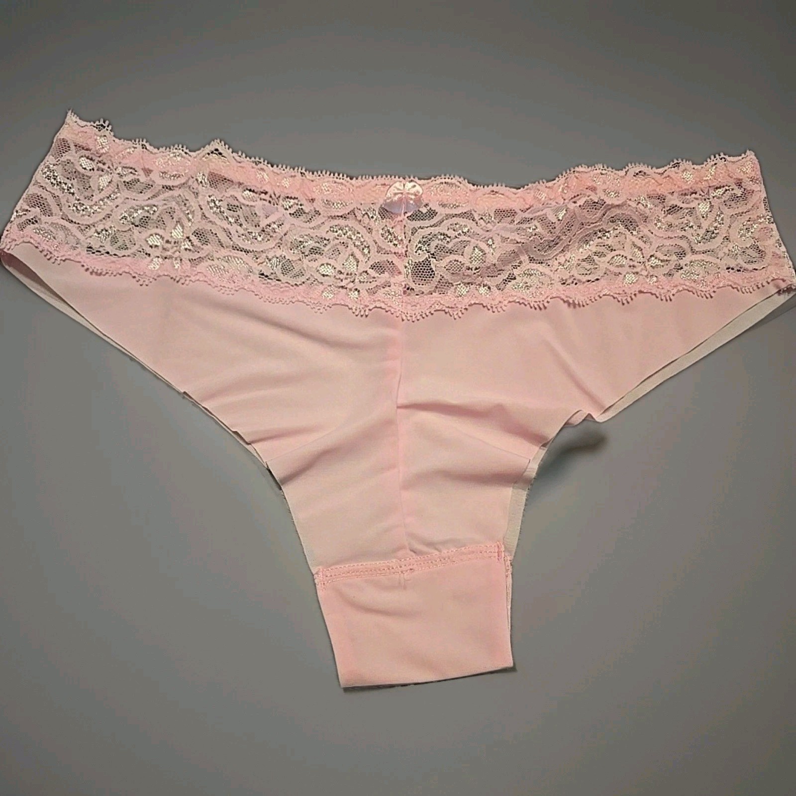 Panty Pink Lace Mesh Baci Lingerie Lace Bikini Size M/L