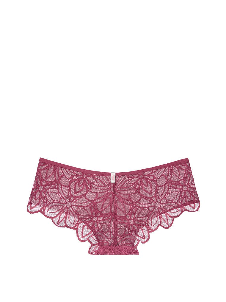 Victoria’s Secret PINK No-Show Lace Back Cheekster Panty Dusty Rose