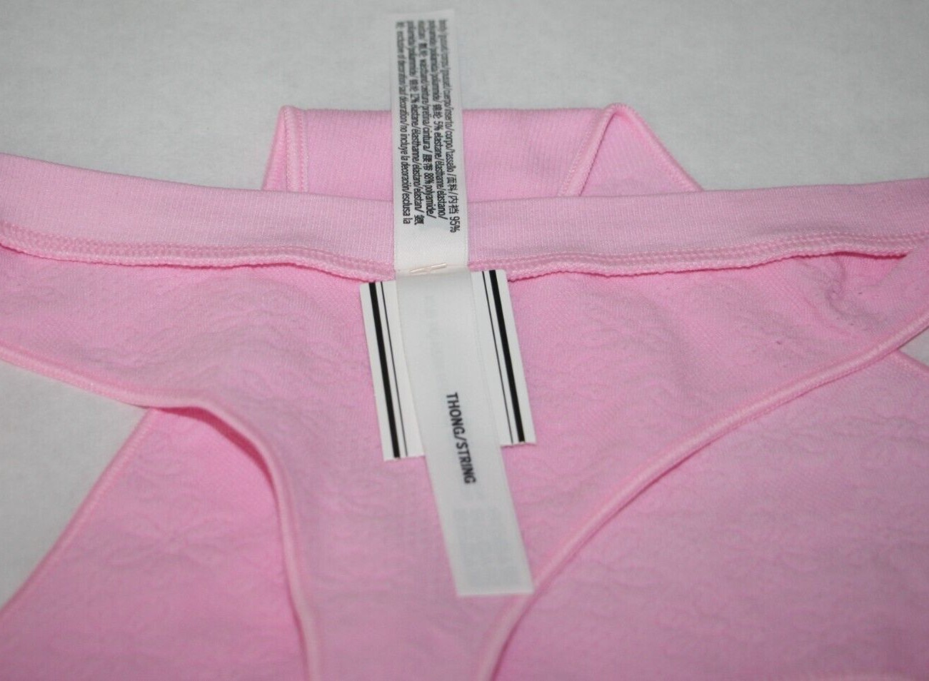 Victoria’s Secret PINK Seamless High-Leg Bubble Daisy Pink Thong Panty Sz L NEW