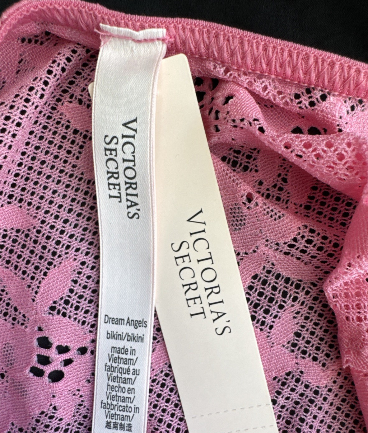 VICTORIA’S SECRET S BARBIE PINK DREAM ANGELS LACE BIKINI PANTIES SUMMER NWT